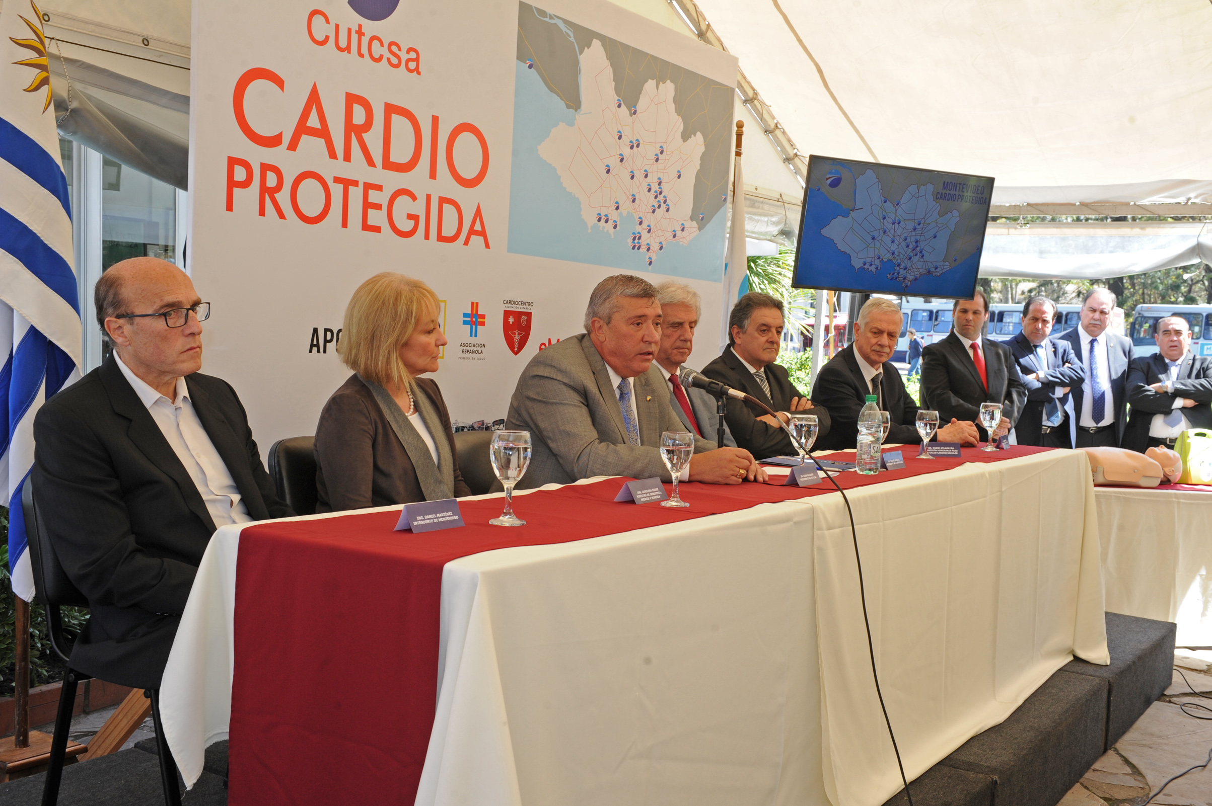 Presidente de Cutcsa, Juan Salgado, haciendo uso de la palabra