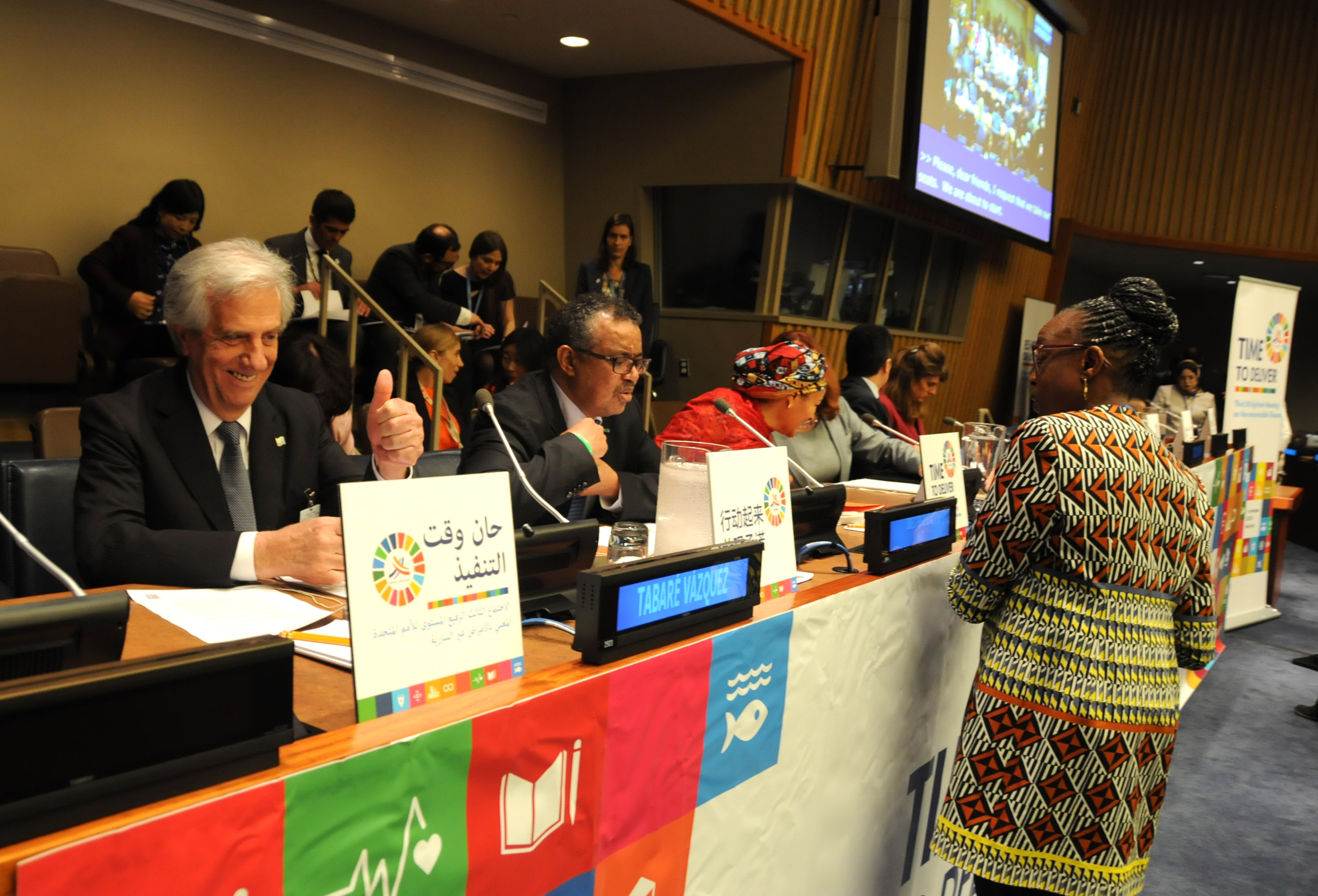 El presidente Tabaré Vázquez habla en conferencia sobre enfermedades no transmisibles en ONU