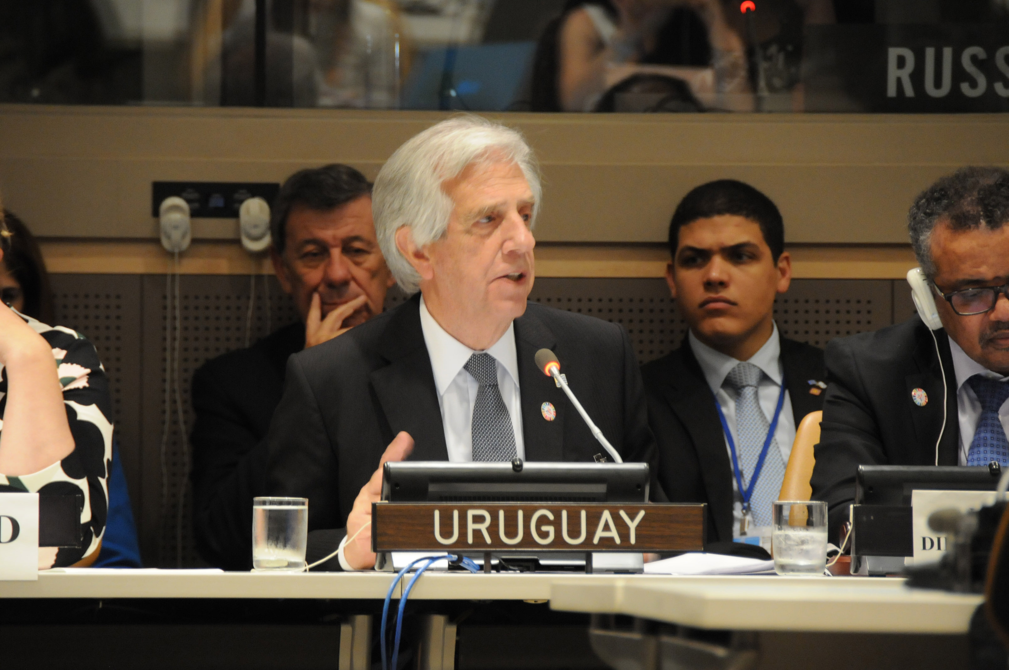 Vázquez en su oratoria ante el Panel de Alto Nivel