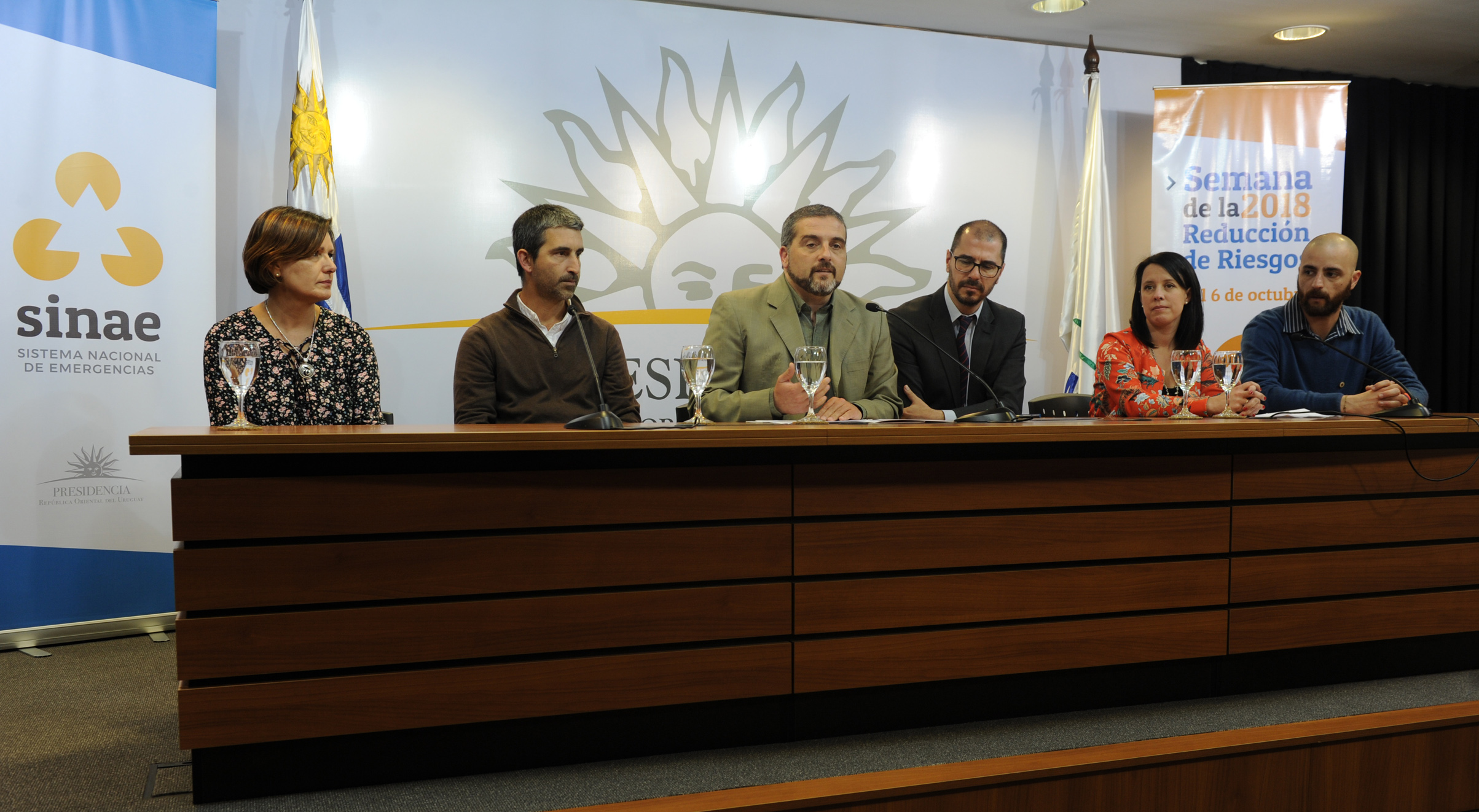 Director ejecutivo de Sistema Nacional de Emergencias, Fernando Traversa, haciendo uso de la palabra