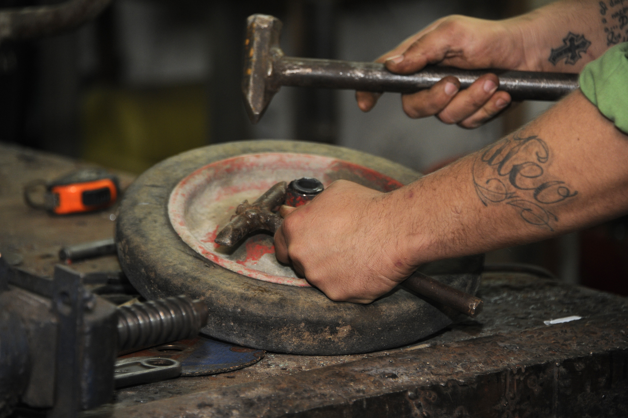 Internos en el polo industrial de Santiago Vázquez