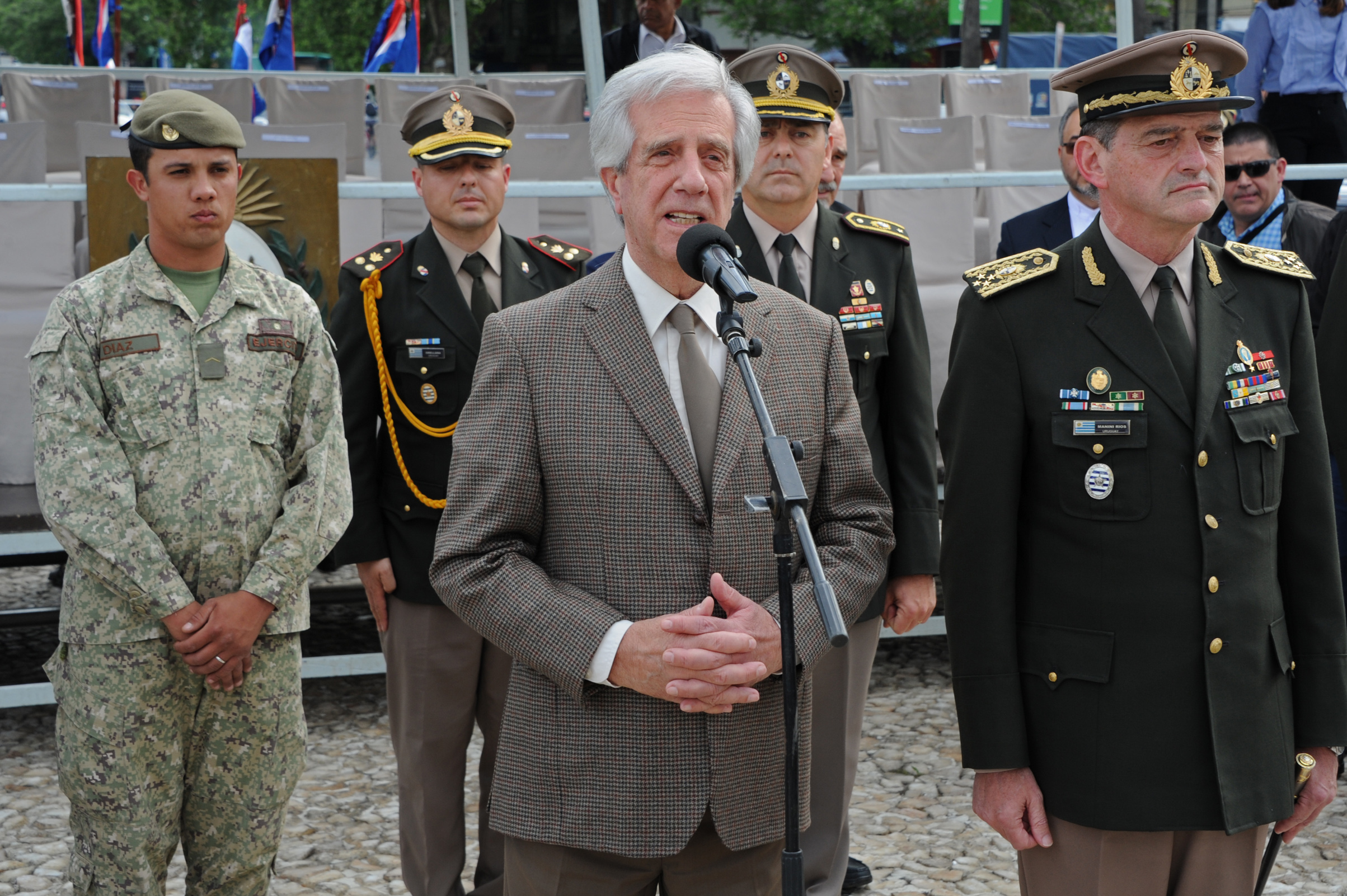 Presidente Tabaré Vázquez, haciendo uso de la palabra
