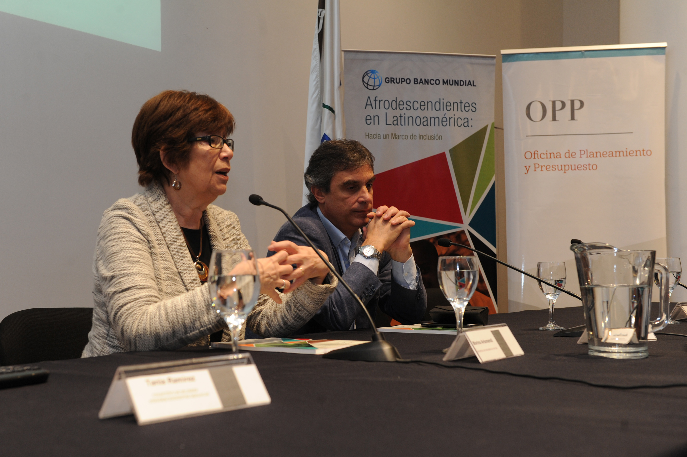 Ministra Marina Arismendi y director de OPP, Álvaro García