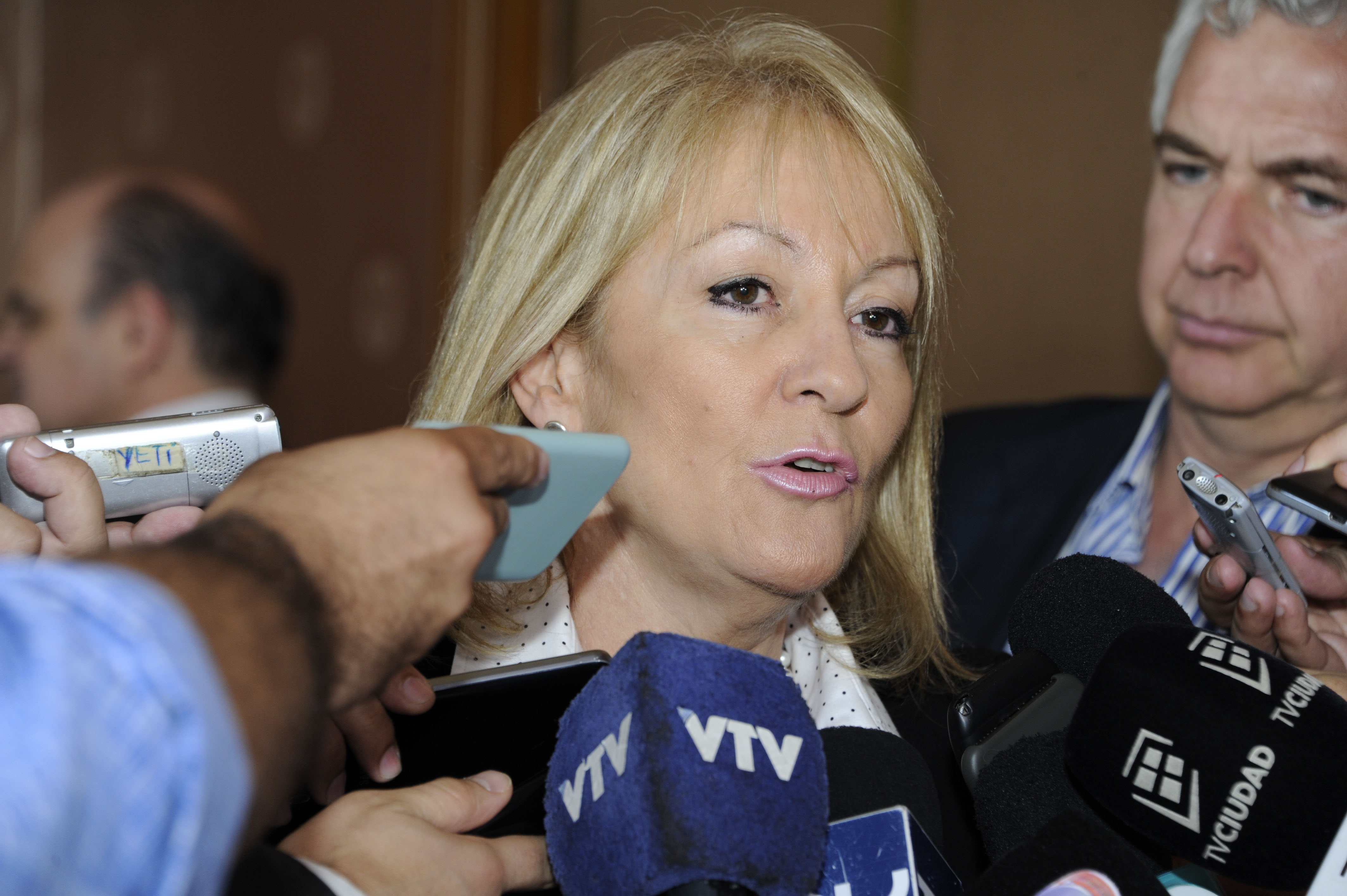 Carolina Cosse en declaraciones a la prensa