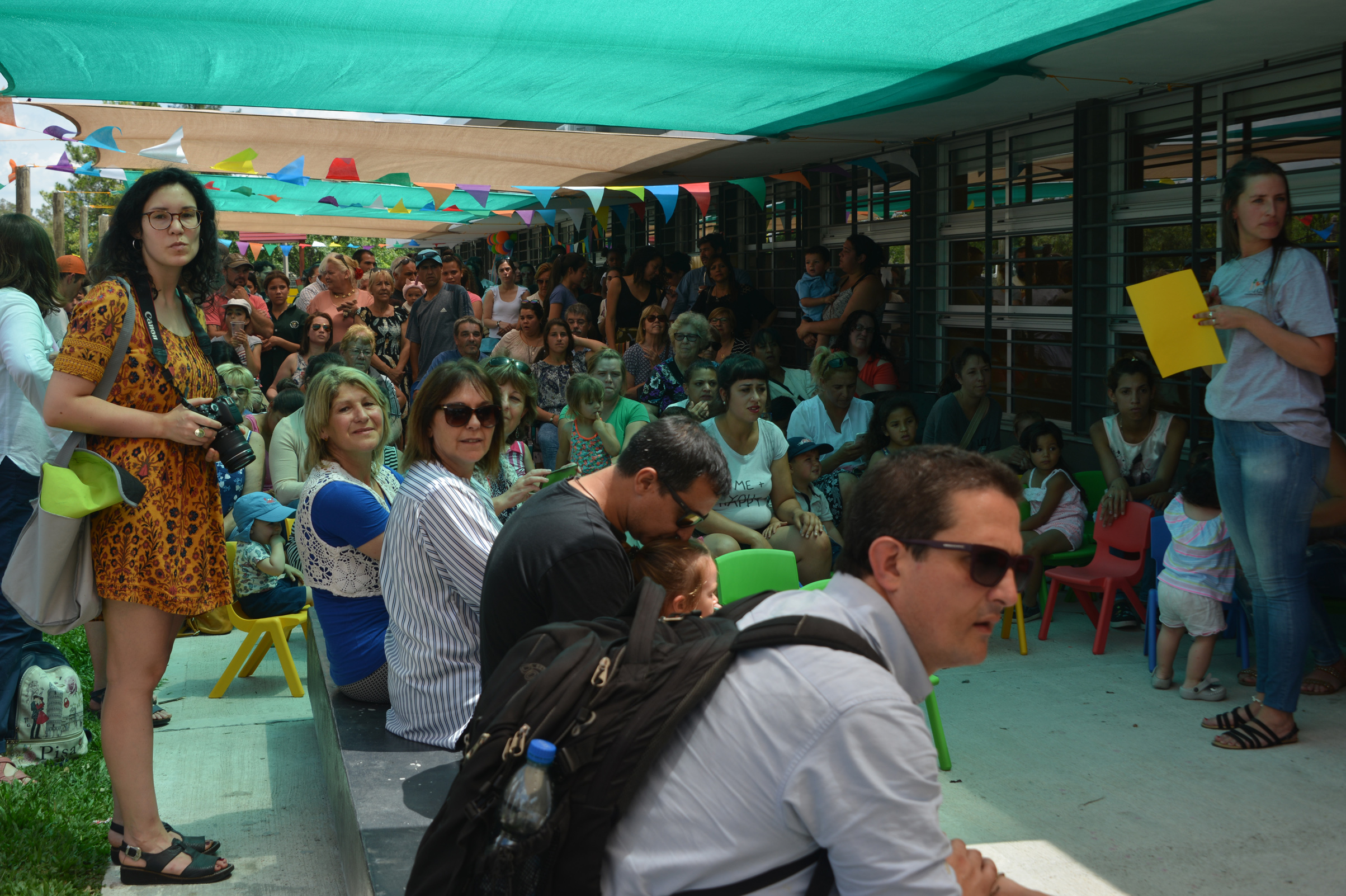 Acto de inauguración de Centro CAIF UnaLuna, en Montevideo