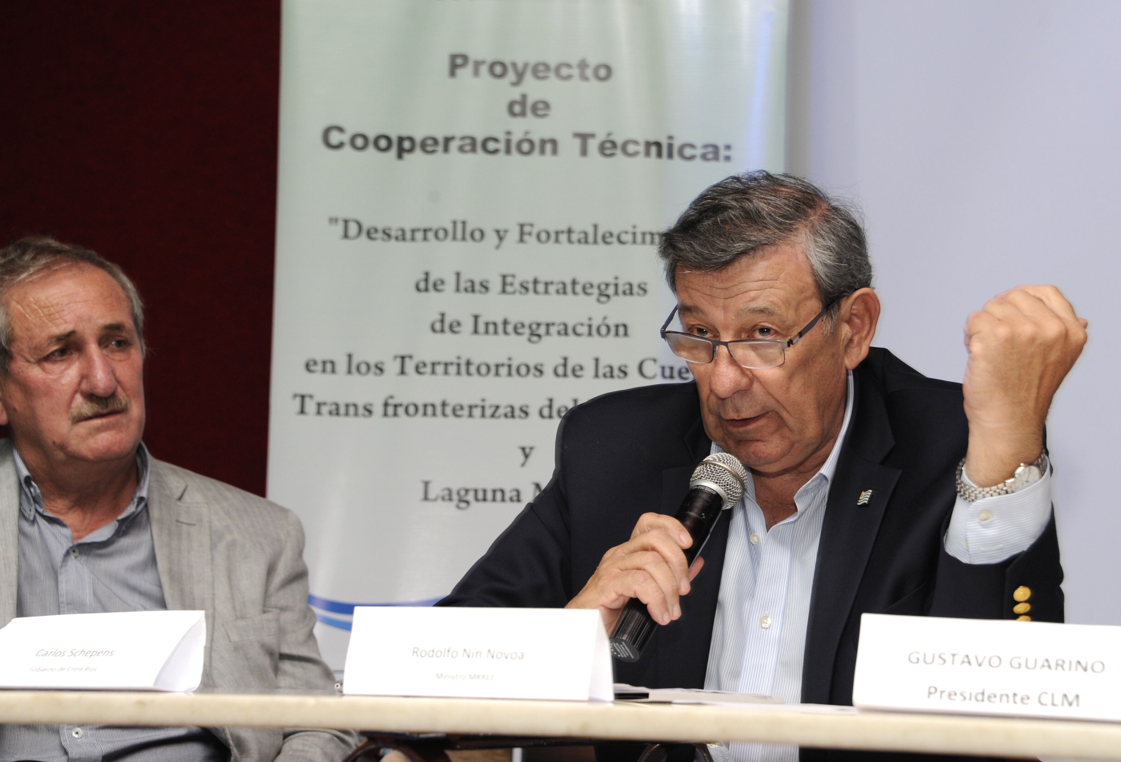 Nin Novoa participó en el lanzamiento del proyecto para la cuenca de la Laguna Merín