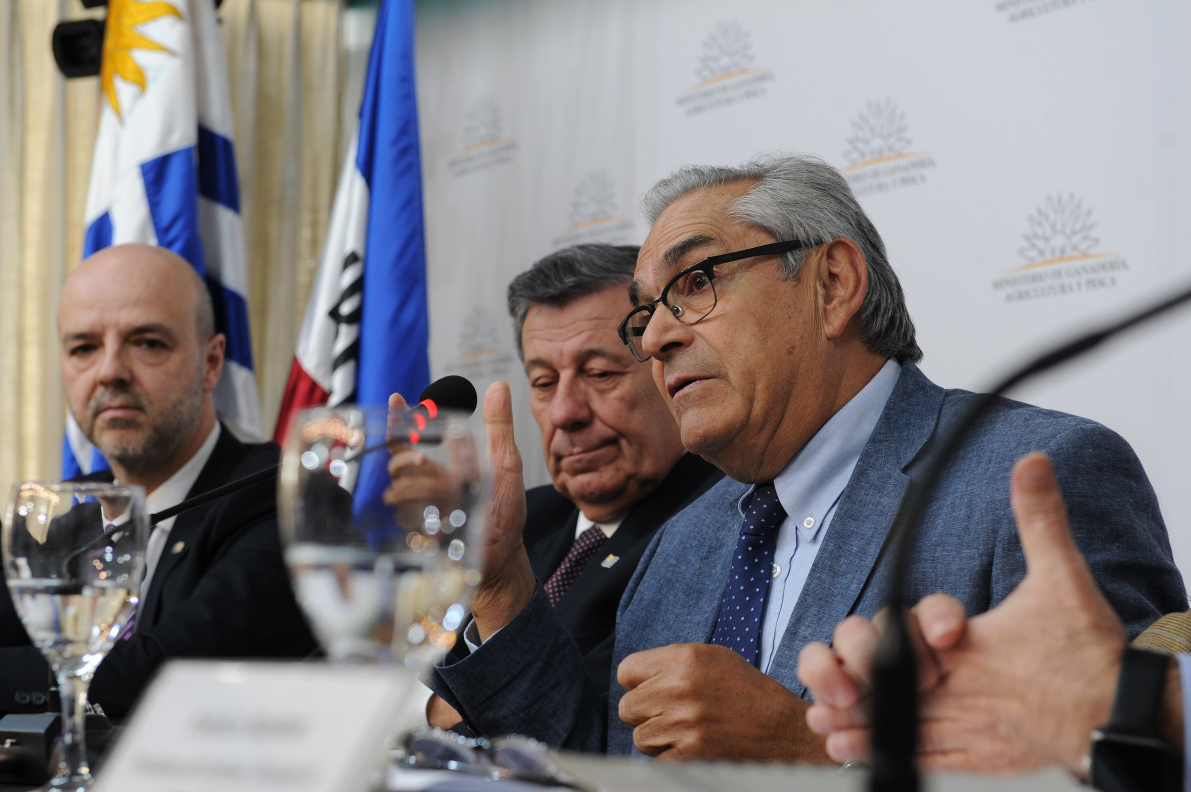 Ministro de Ganadería, Enzo Benech, haciendo uso de la palabra|