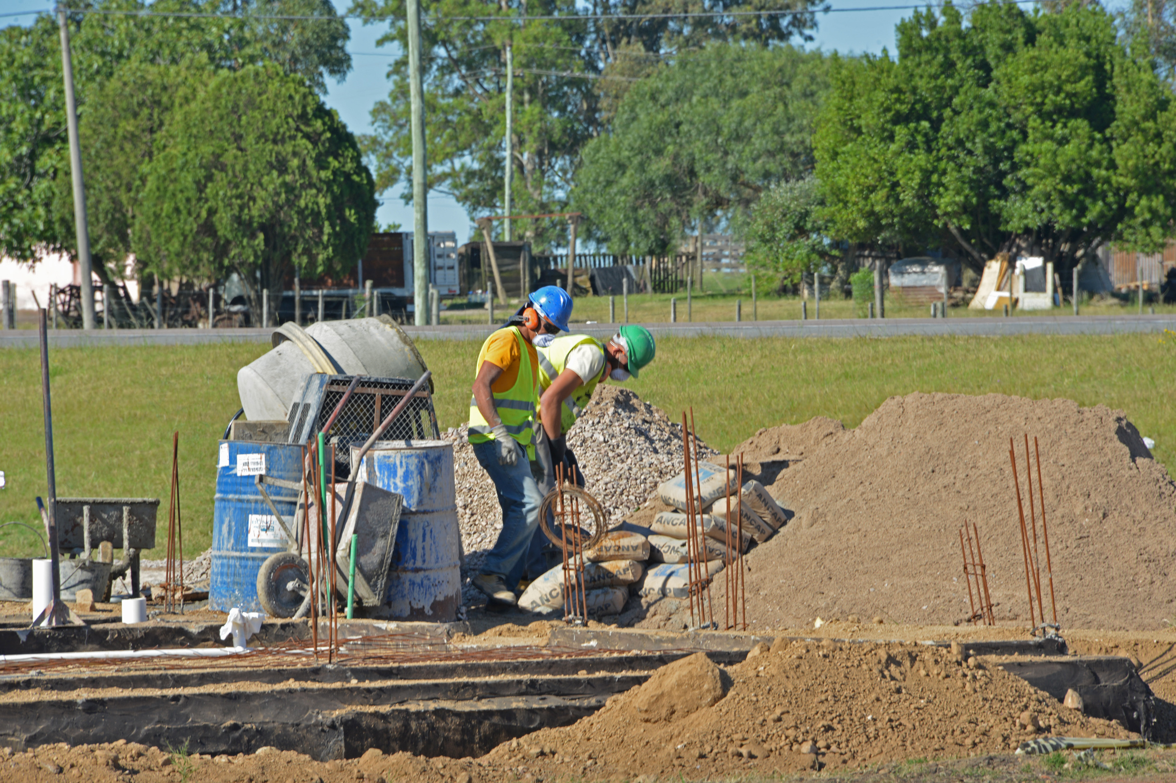 VIviendas de Mevir en construcción en Solís de Mataojo, Lavalleja