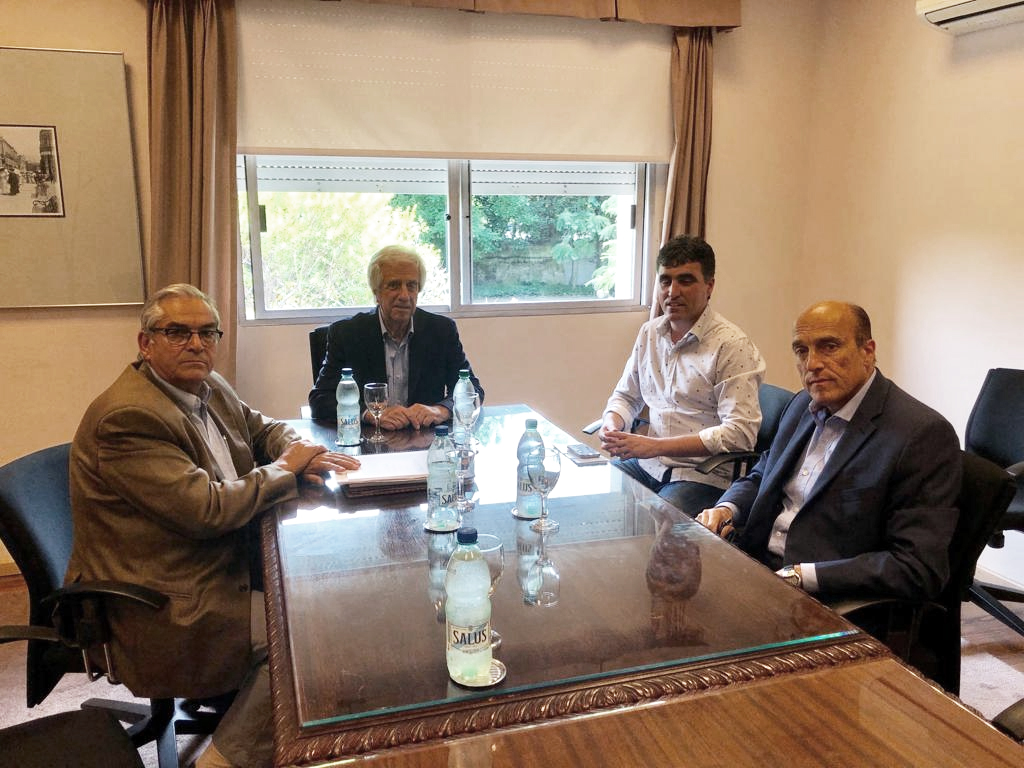Enzo Benech, Tabaré Vázquez, Andrés Lima y Daniel Martínez