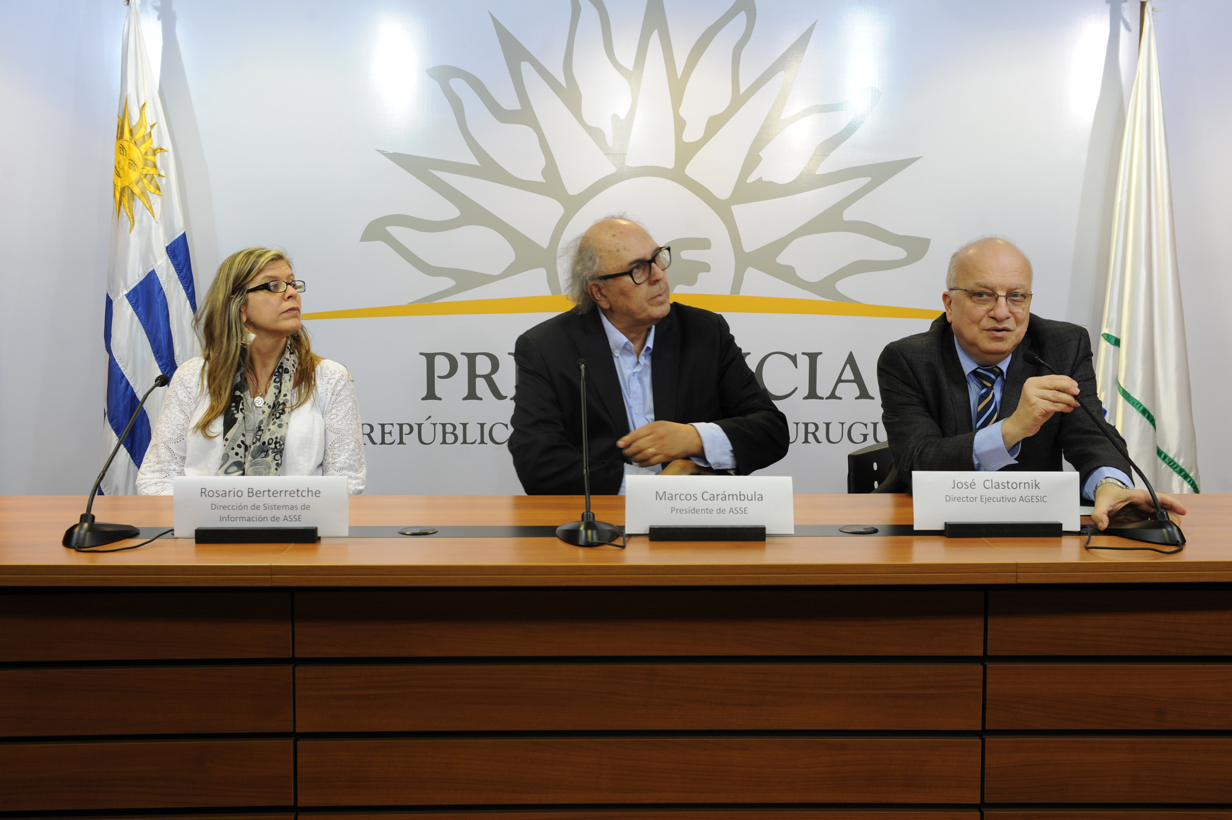 Rosario Berterretche, Marcos Carámbula y José Clastornik