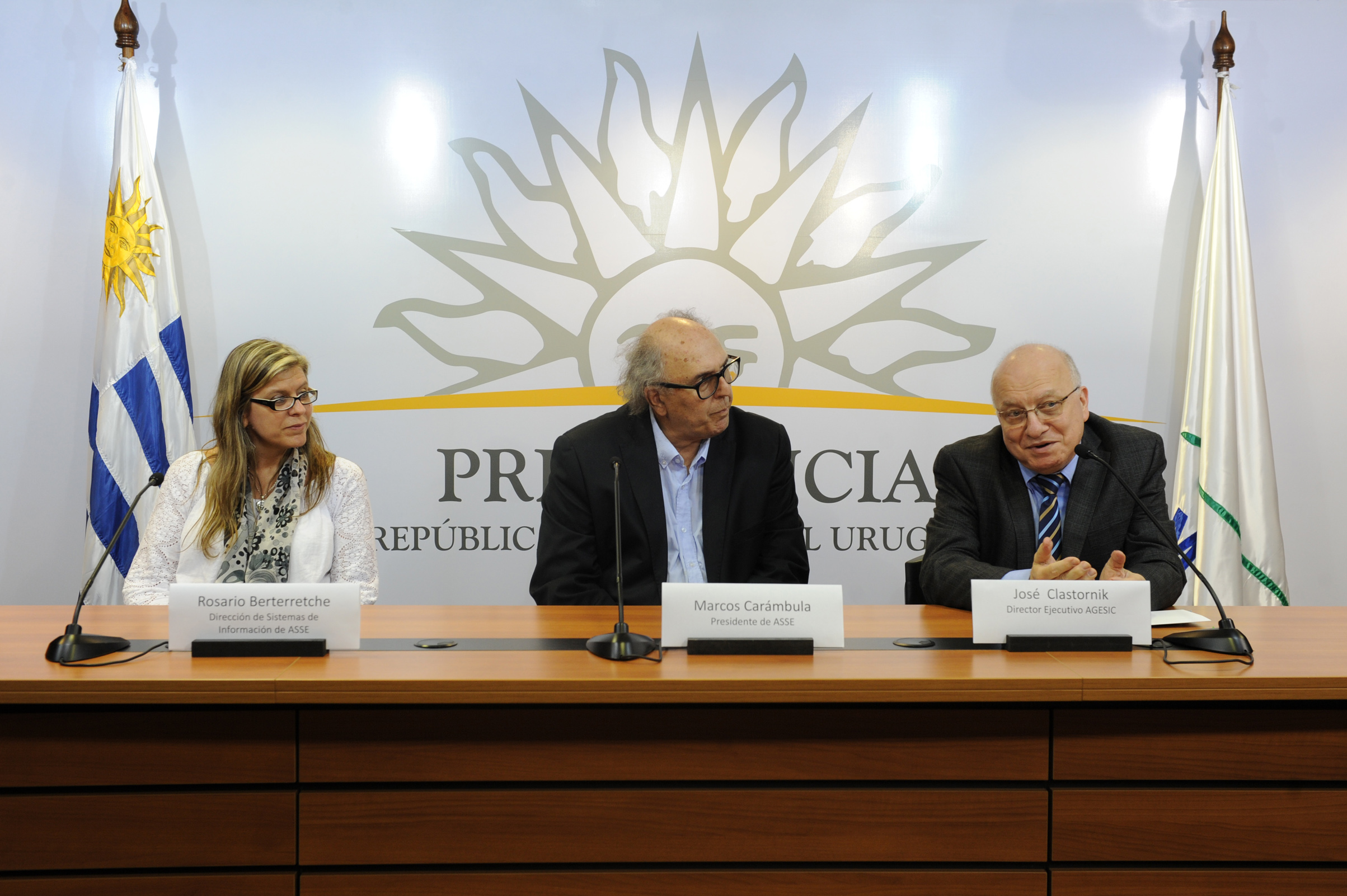 Rosario Berterretche, Marcos Carámbula y José Clastornik