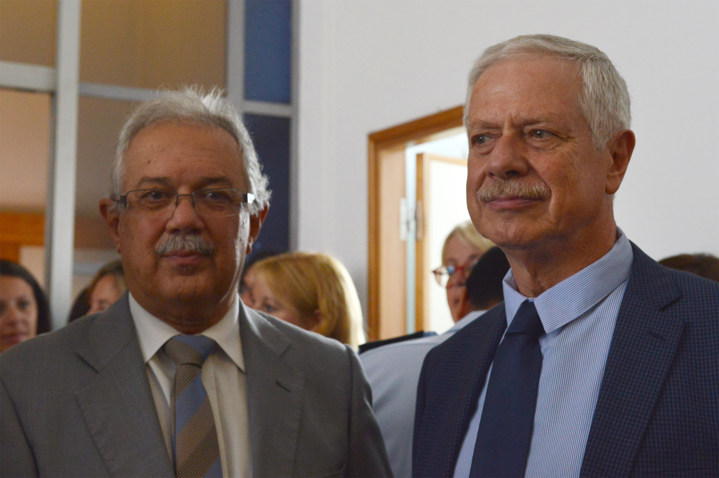 Ministro de Defensa Nacional, Jorge Menéndez, y ministro de Salud Pública, Jorge Basso