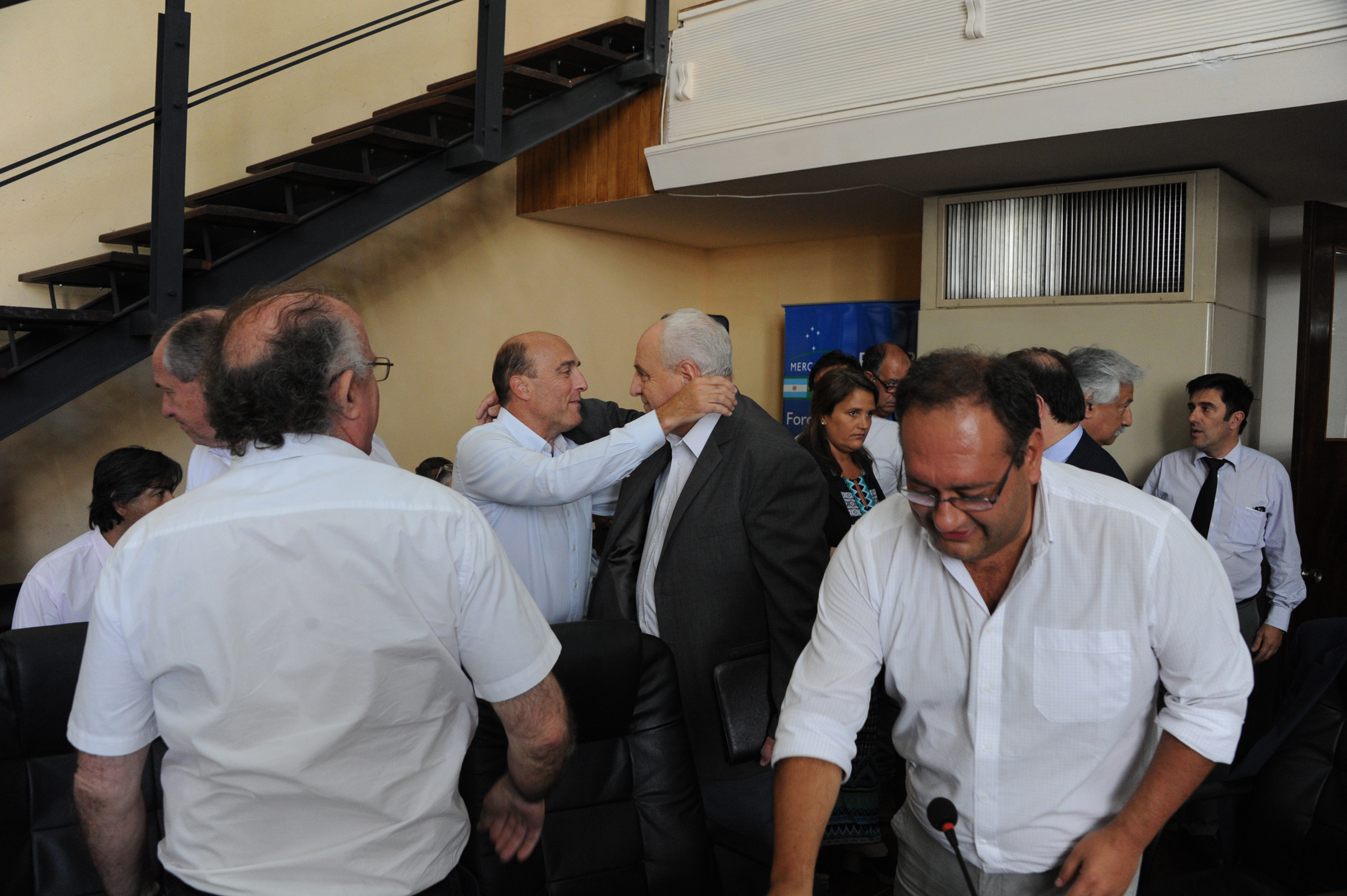 Llegada del ministro de Transporte y Obras Públicas, Víctor Rossi