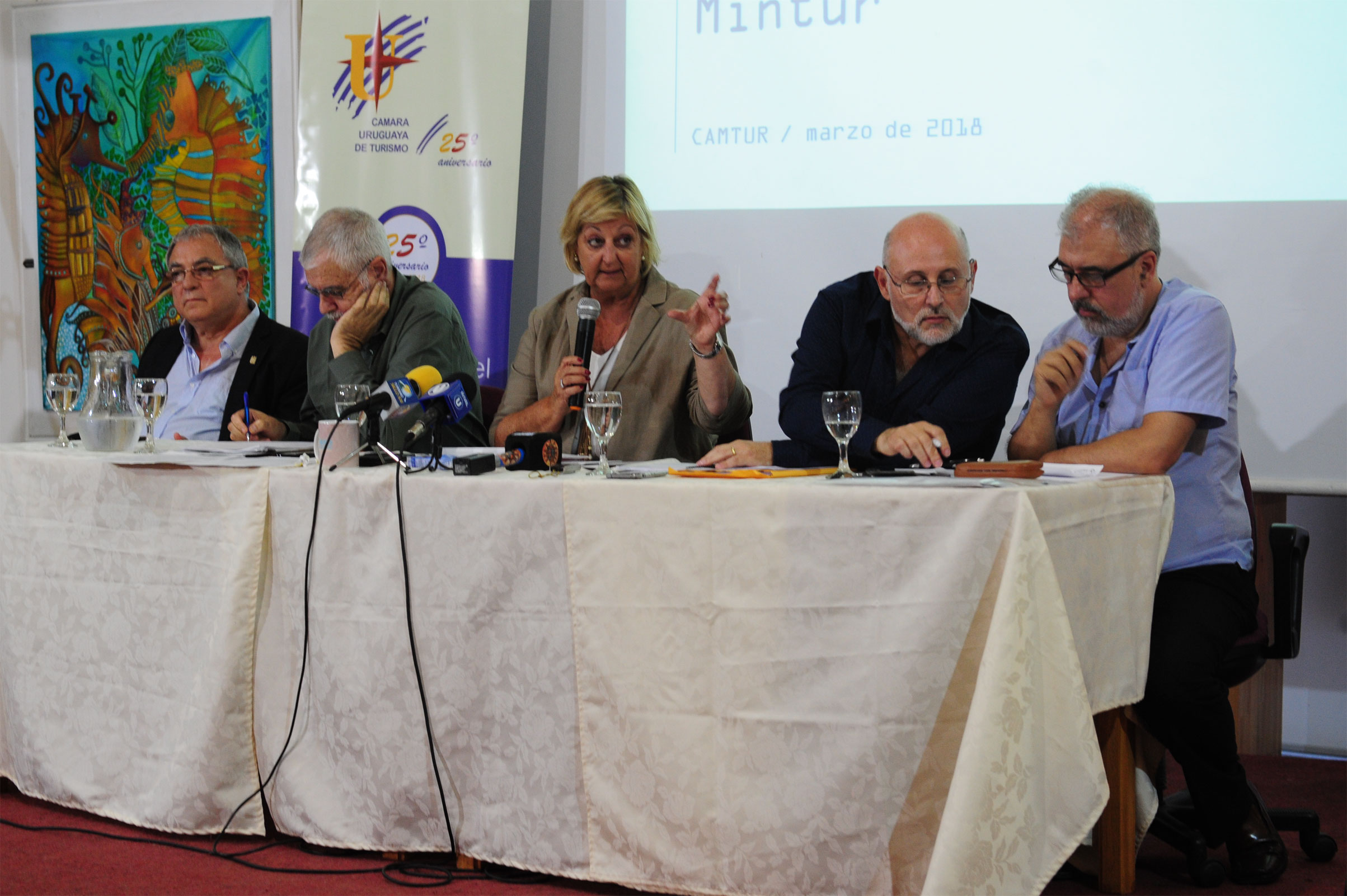 Autoridades del Ministerio de Turismo en Punta del Este