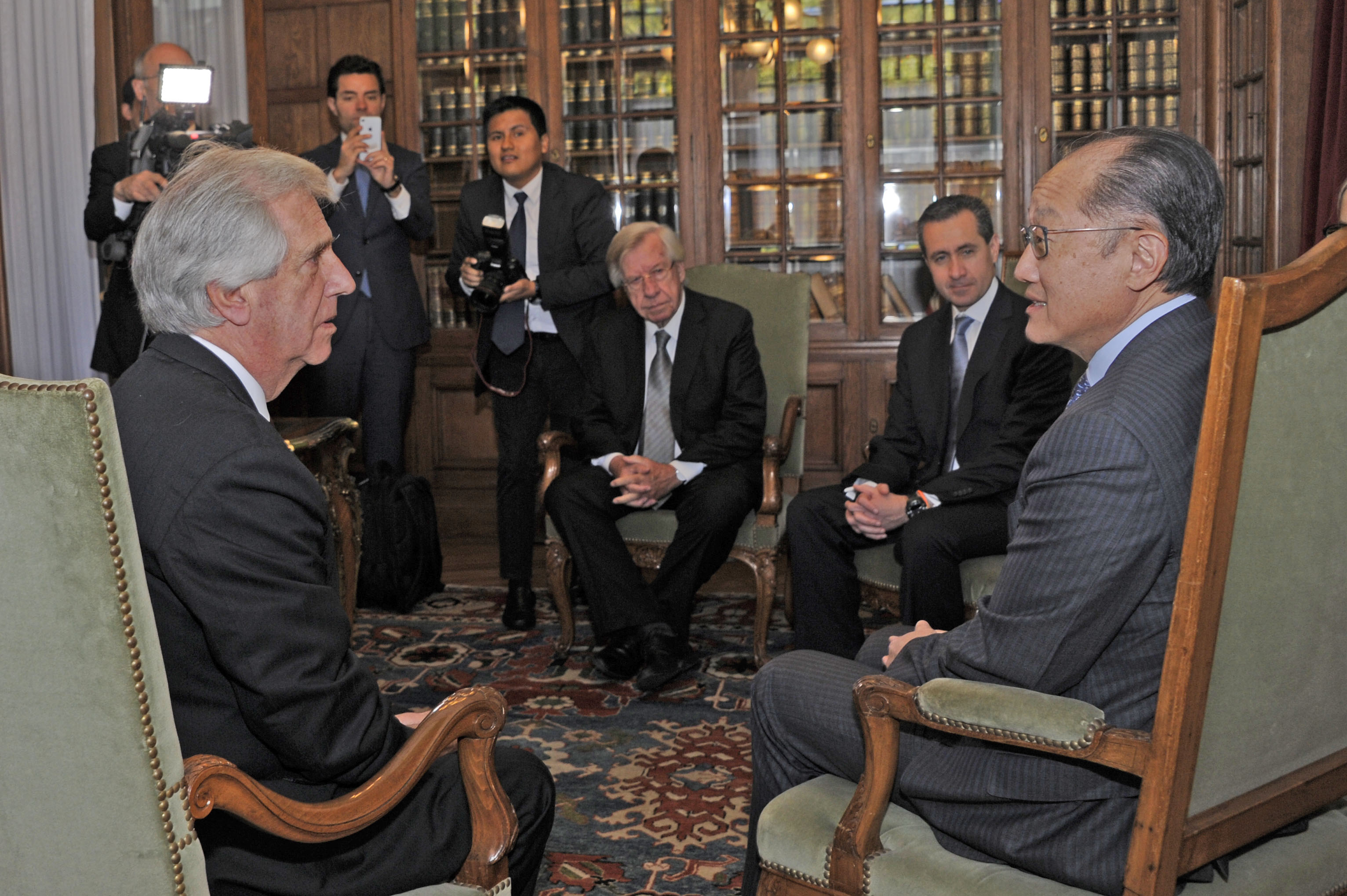 Presidente Vázquez recibió al titular del Banco Mundial, Jim Yong Kim