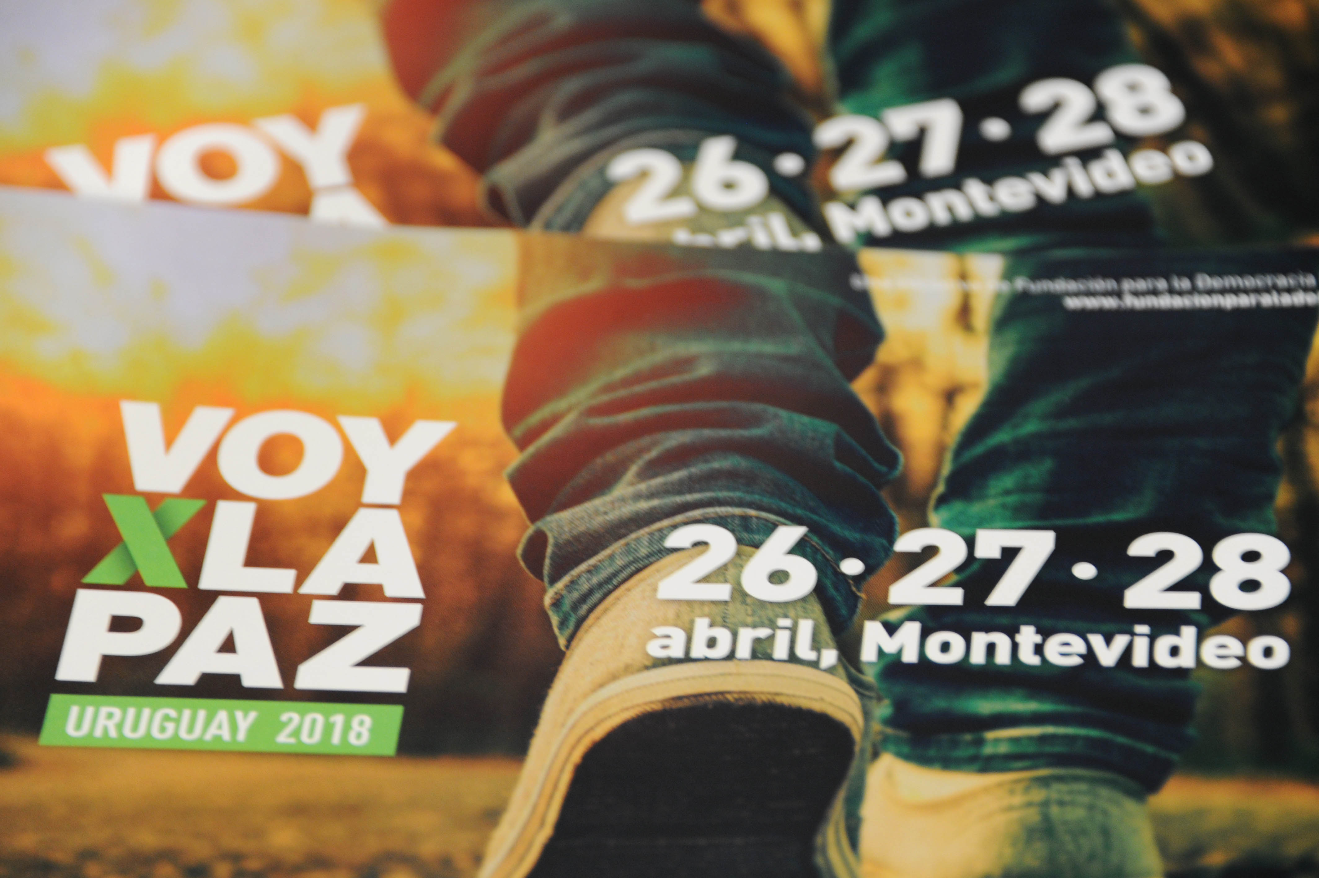 Afiche de Voy por la Paz 2018