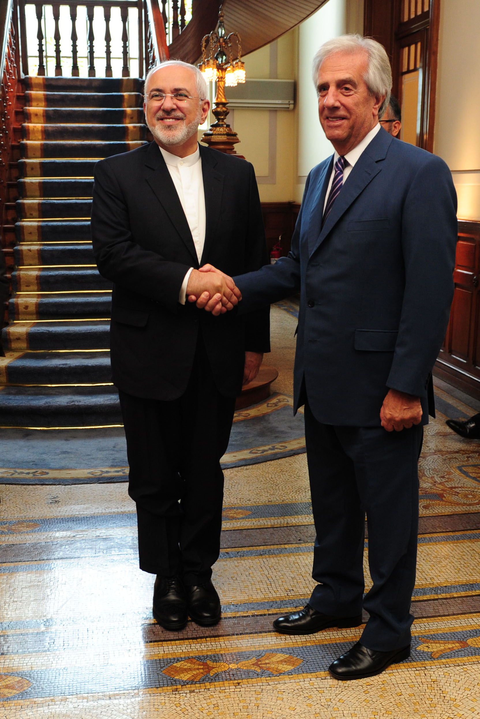Presidente Vázquez recibe al ministro de Asuntos Exteriores de Irán, Mohamad Yavad Zarif