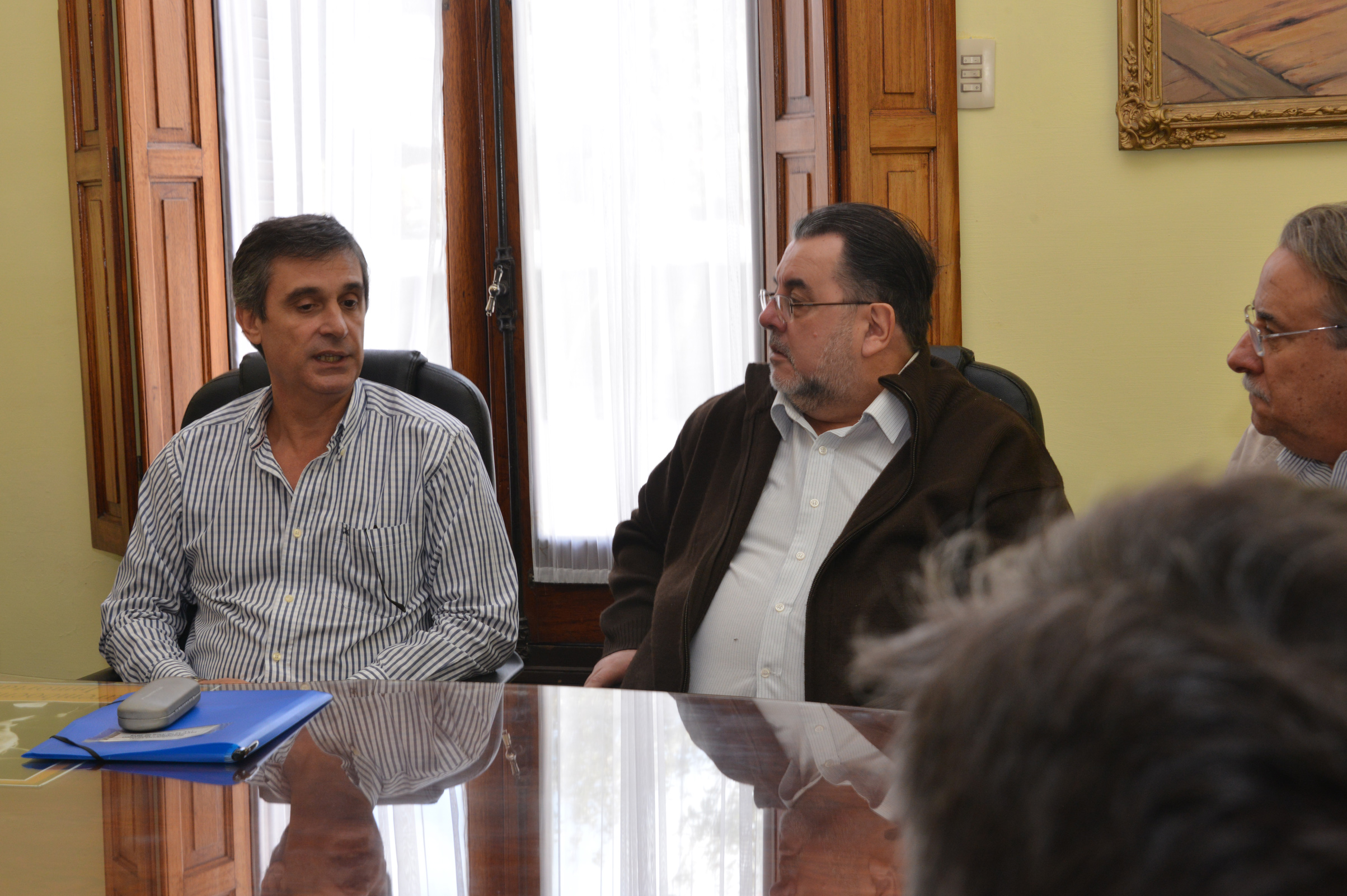 Autoridades de OPP durante la reunión celebrada en Paso de los Toros