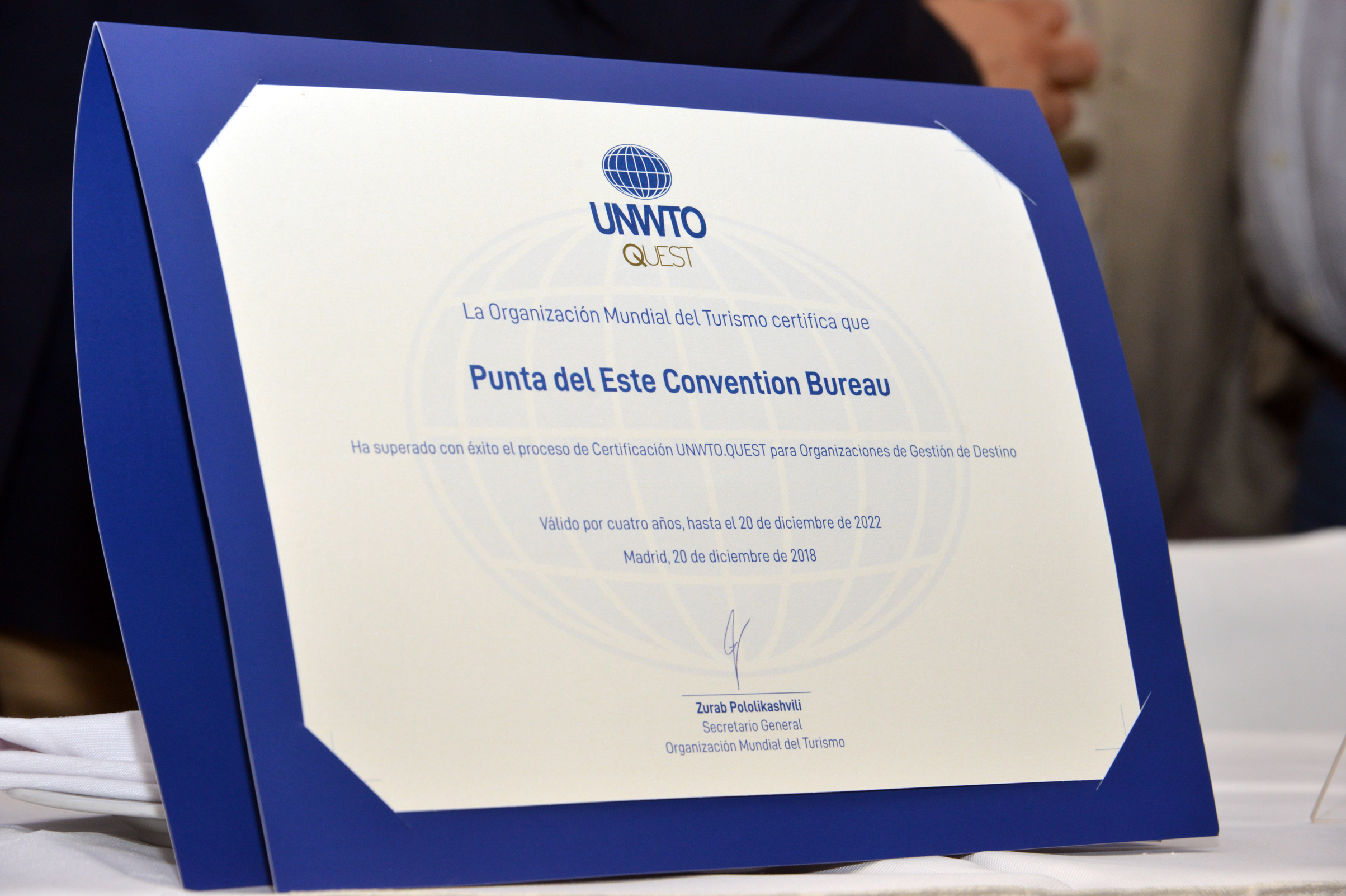 Autoridades reciben certificación de calidad de Punta del Este