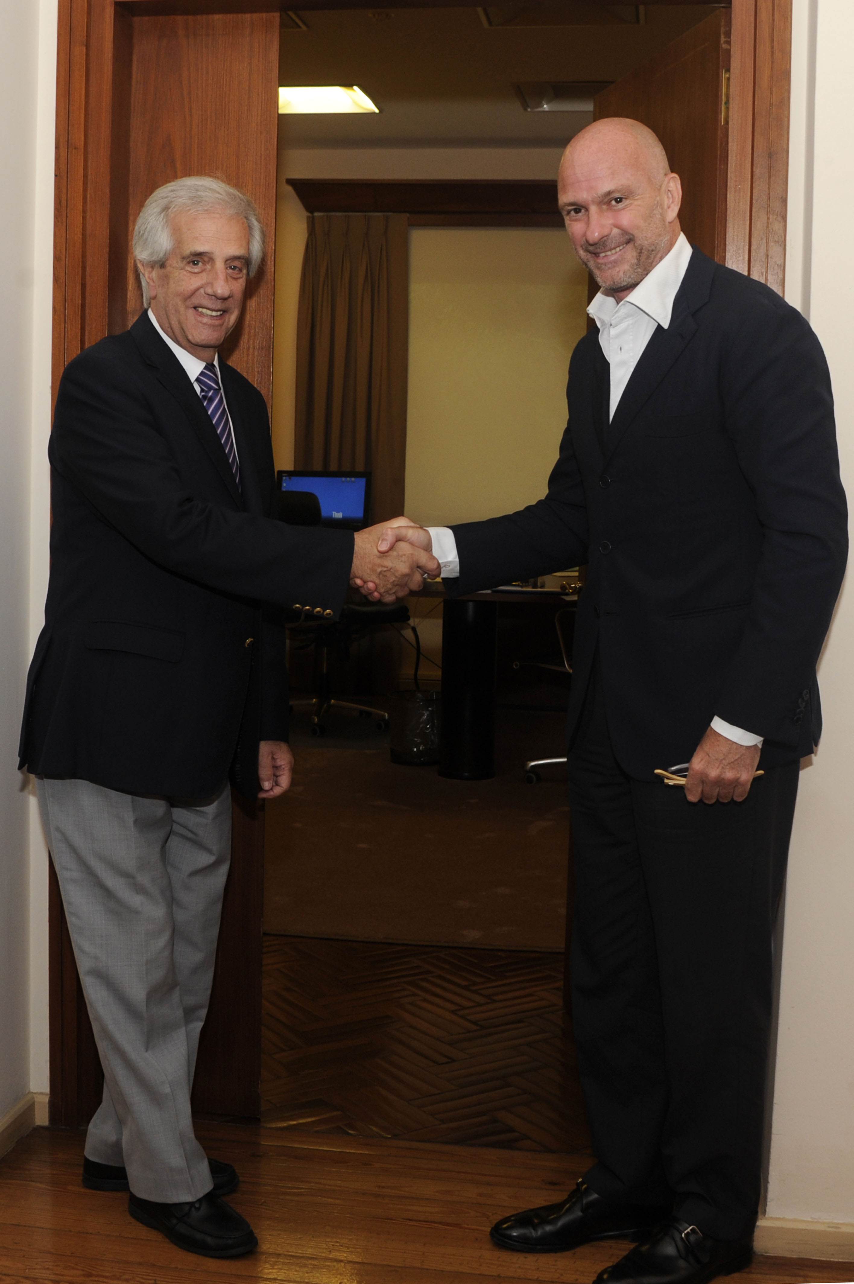 Tabaré Vázquez y Giuseppe Cipriani