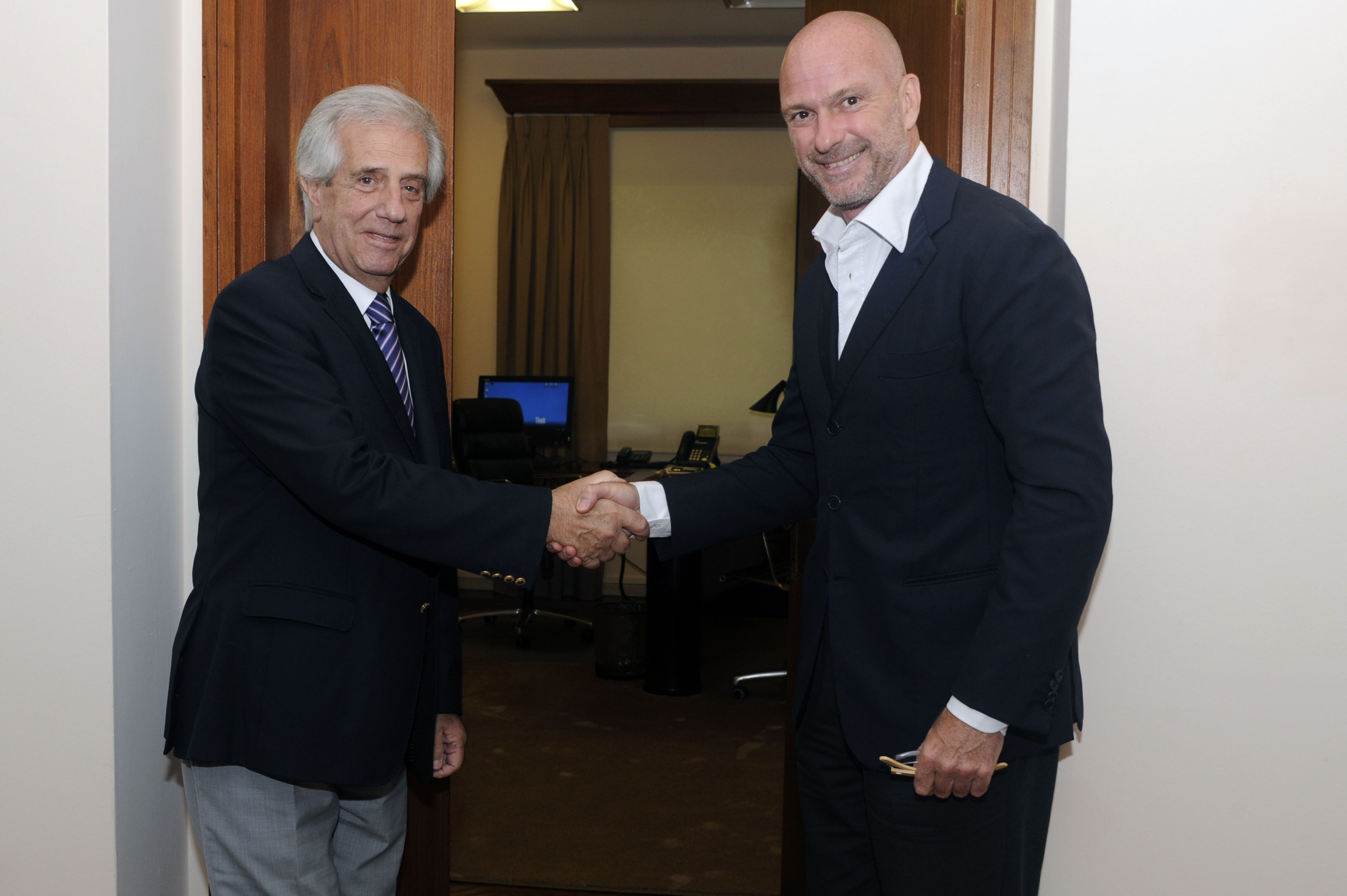 Tabaré Vázquez y Giuseppe Cipriani