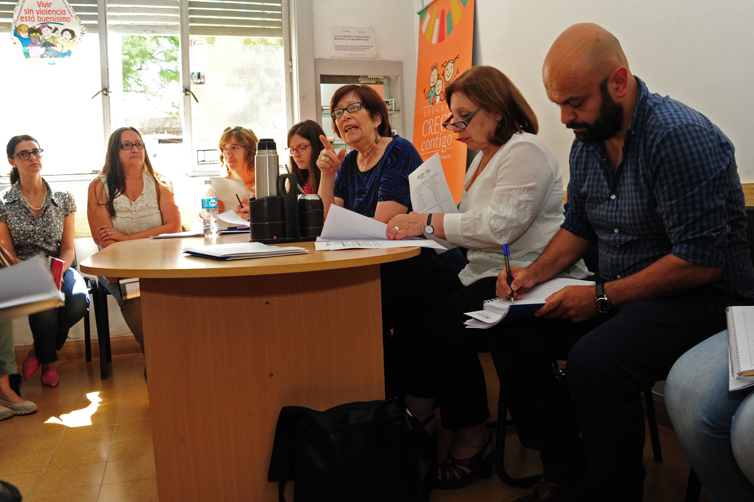 Marina Arismendi en reunión con organizaciones sociales de Durazno