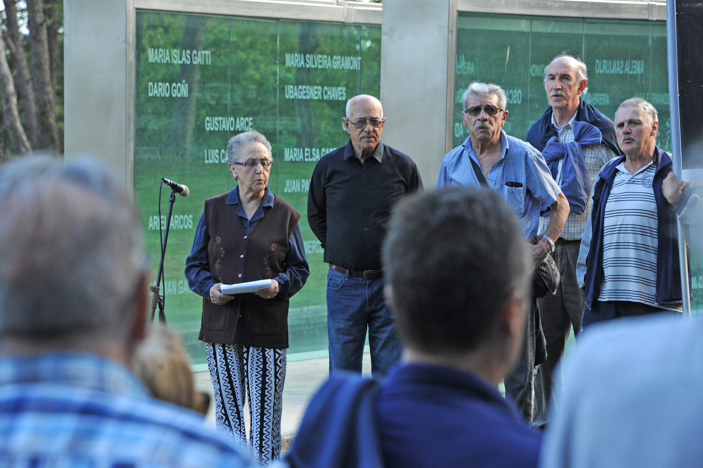 Acto en el Memorial a los Detenidos Desaparecidos