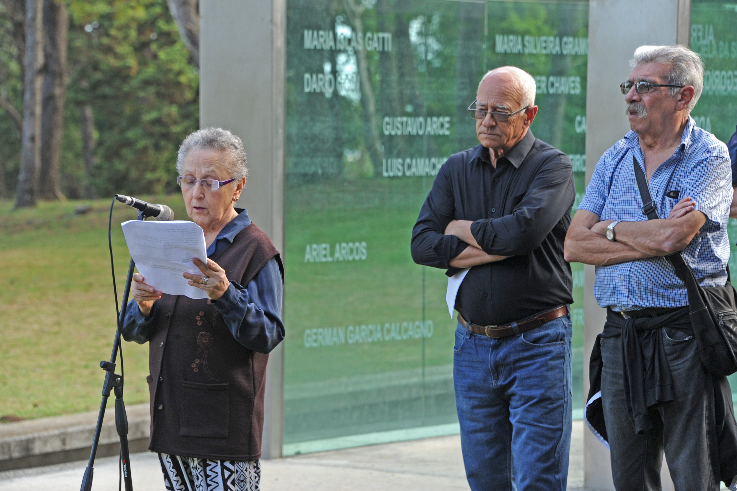 Acto en el Memorial a los Detenidos Desaparecidos