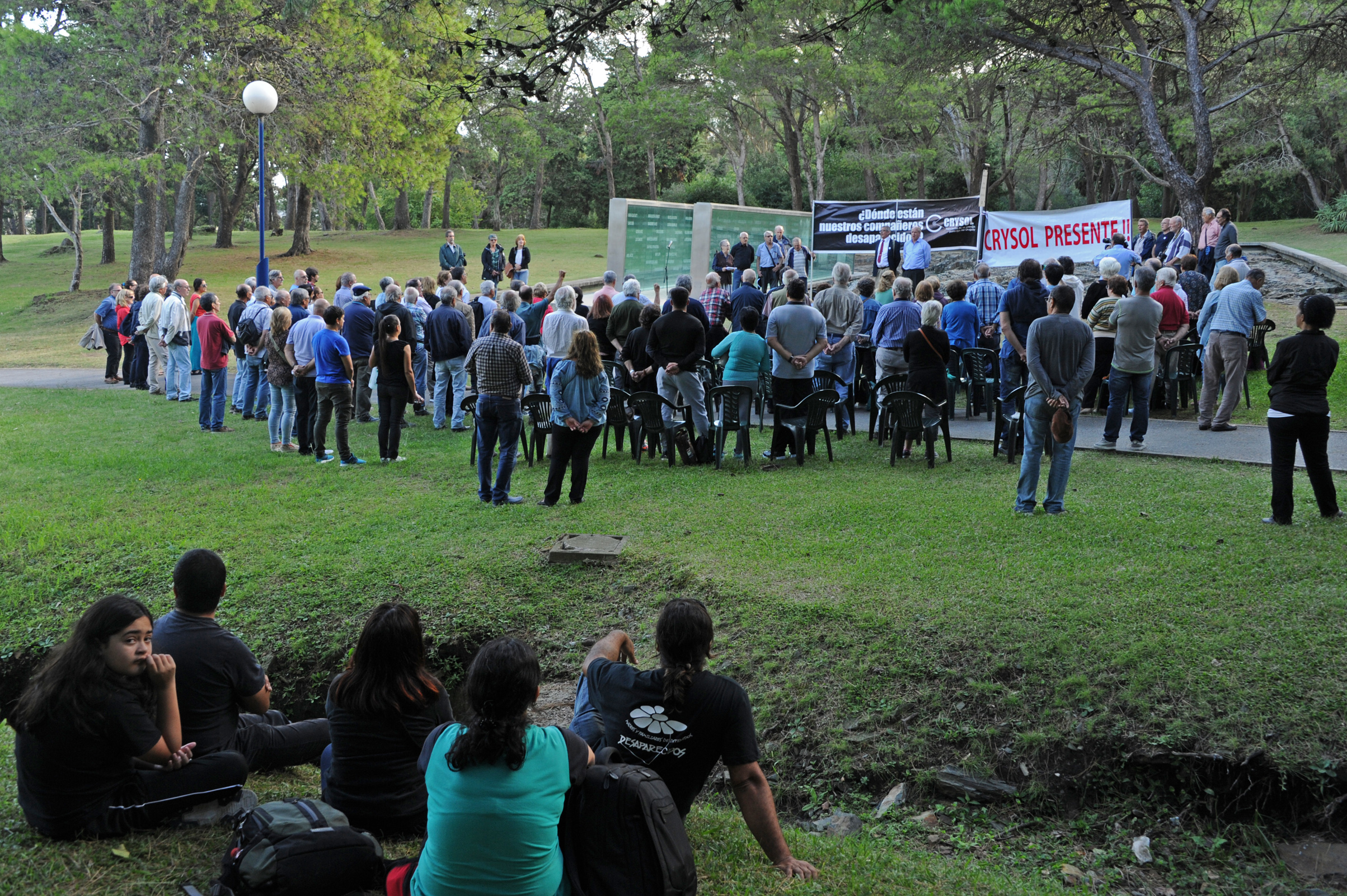 Acto en el Memorial a los Detenidos Desaparecidos