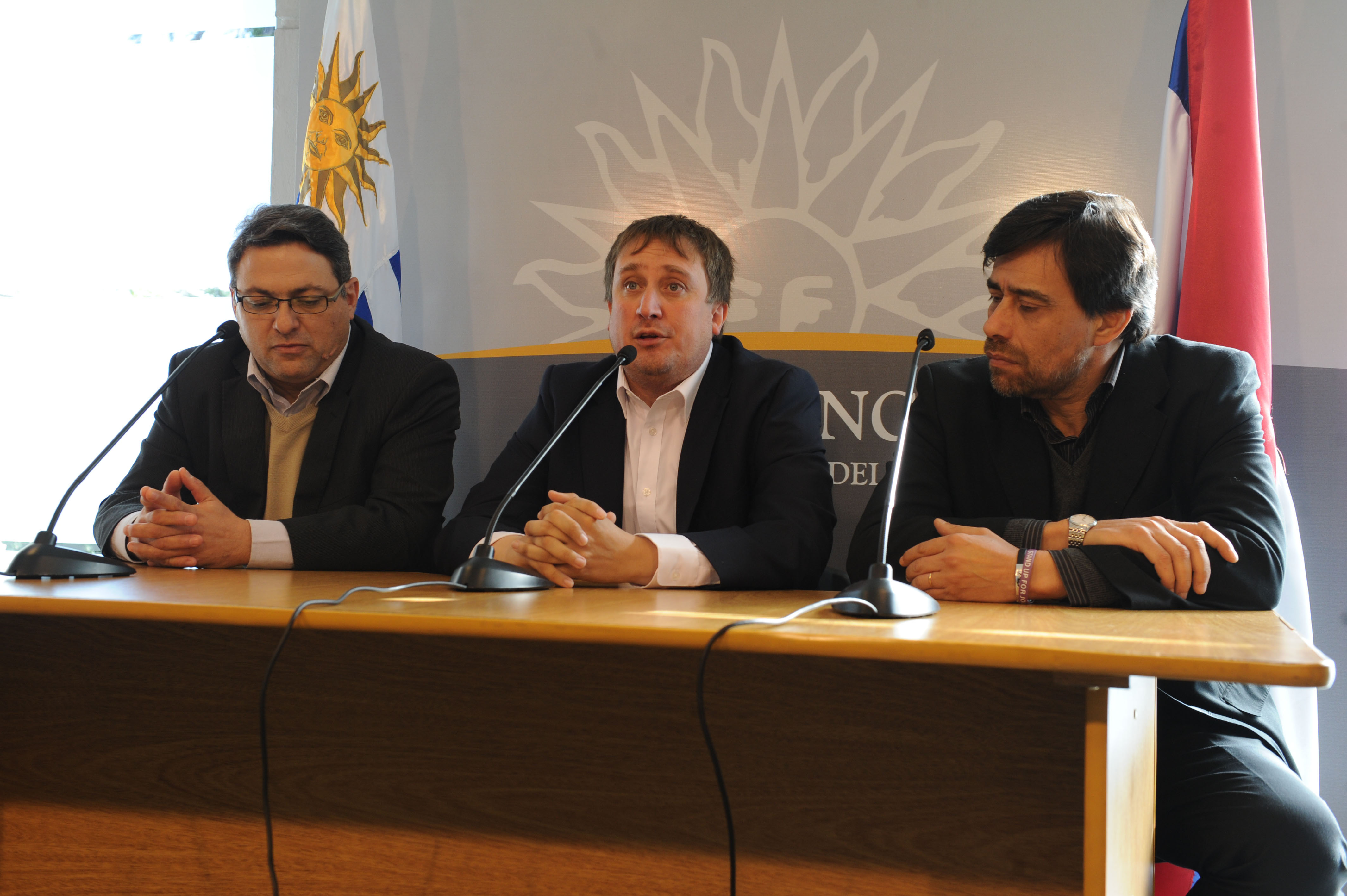 Roque Delgado, Fabián Cardozo y Luis Curbelo