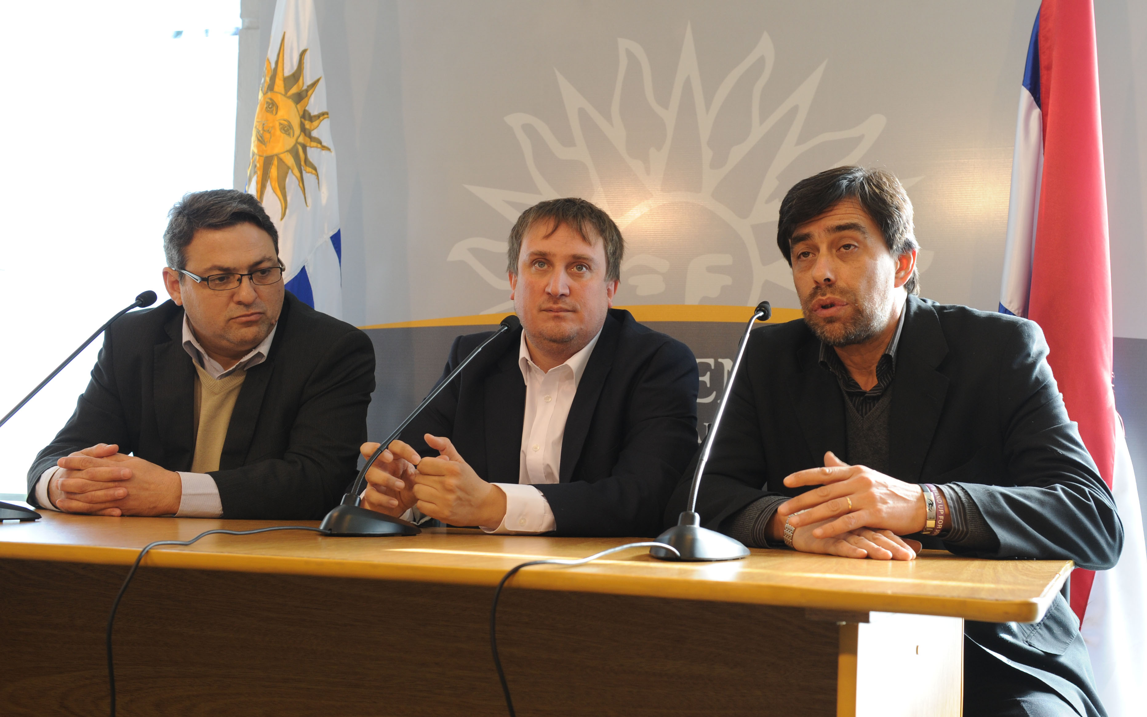 Roque Delgado, Fabián Cardozo y Luis Curbelo