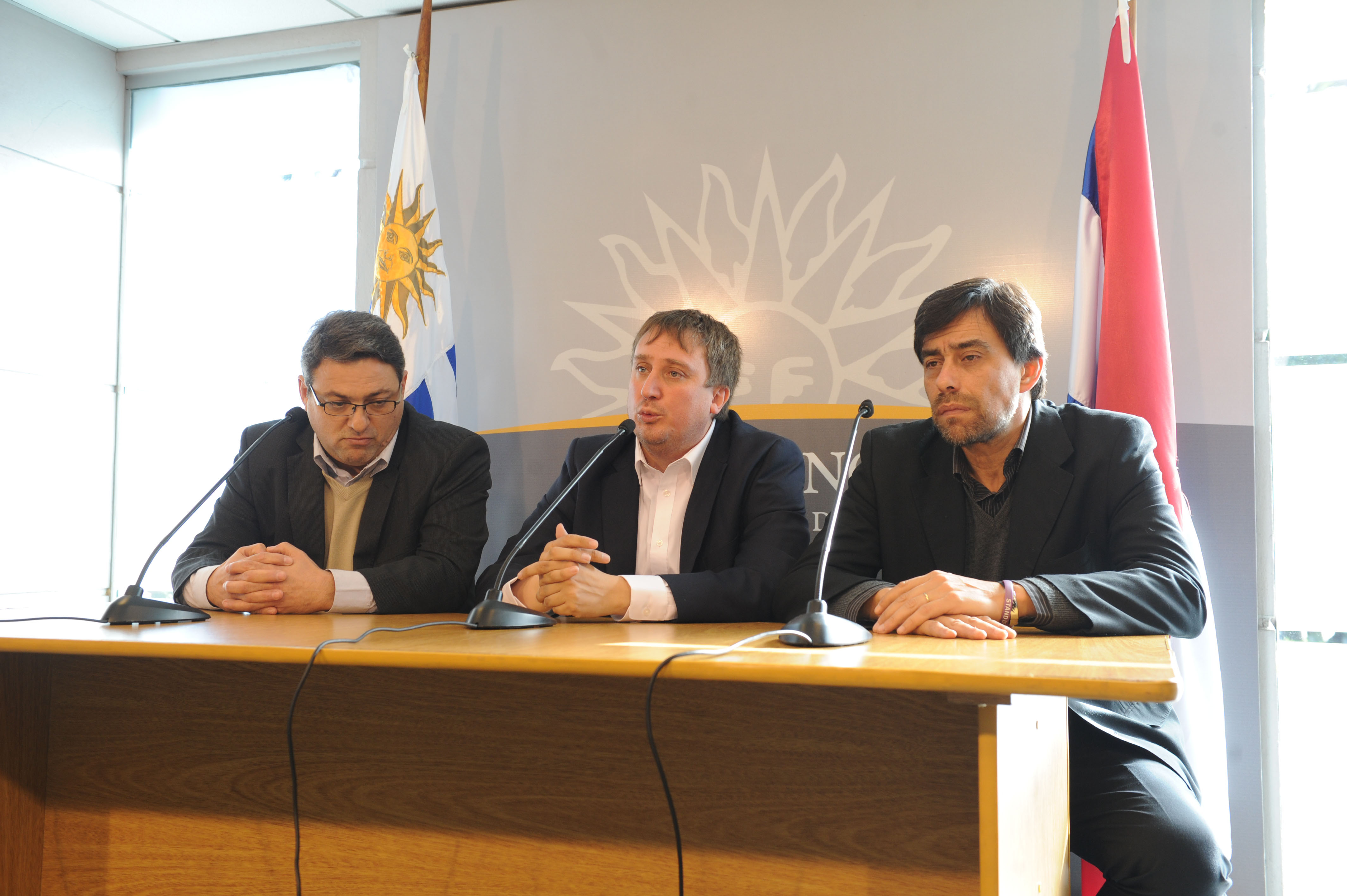 Roque Delgado, Fabián Cardozo y Luis Curbelo