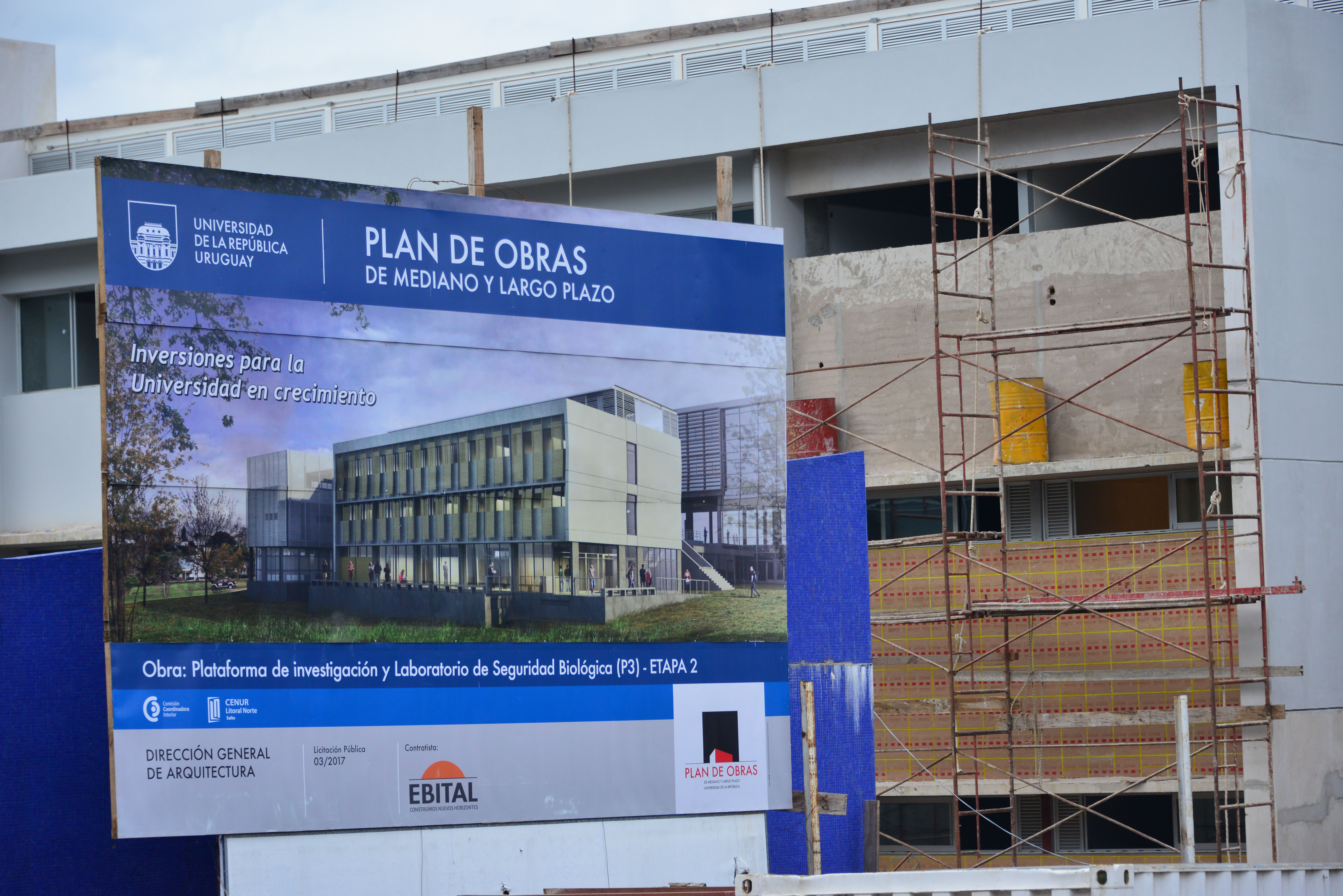 Obras de nueva infraestructura educativa en Centro Universitario Regional (Cenur) del Litoral Norte