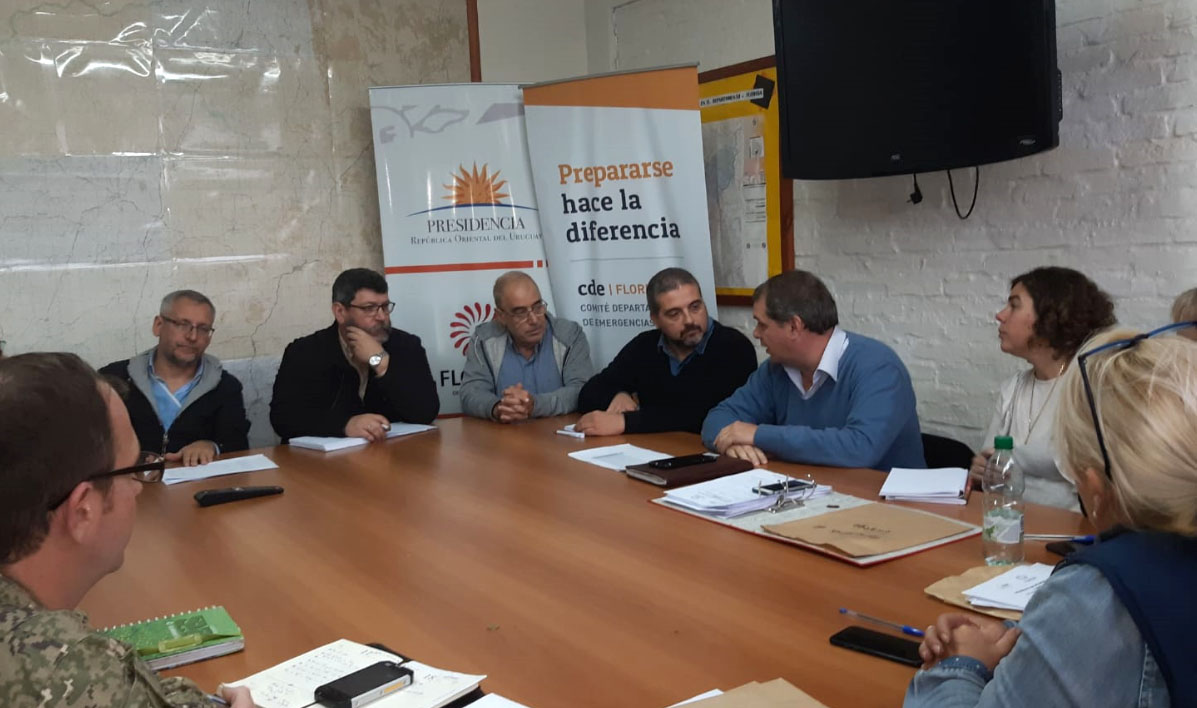 Andrés Berterreche en la reunión del Cecoed de Florida