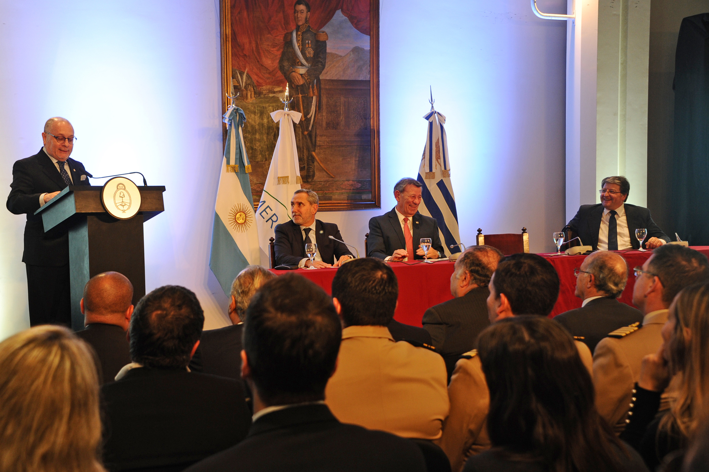Canciller Jorge Faurie, haciendo uso de la palabra