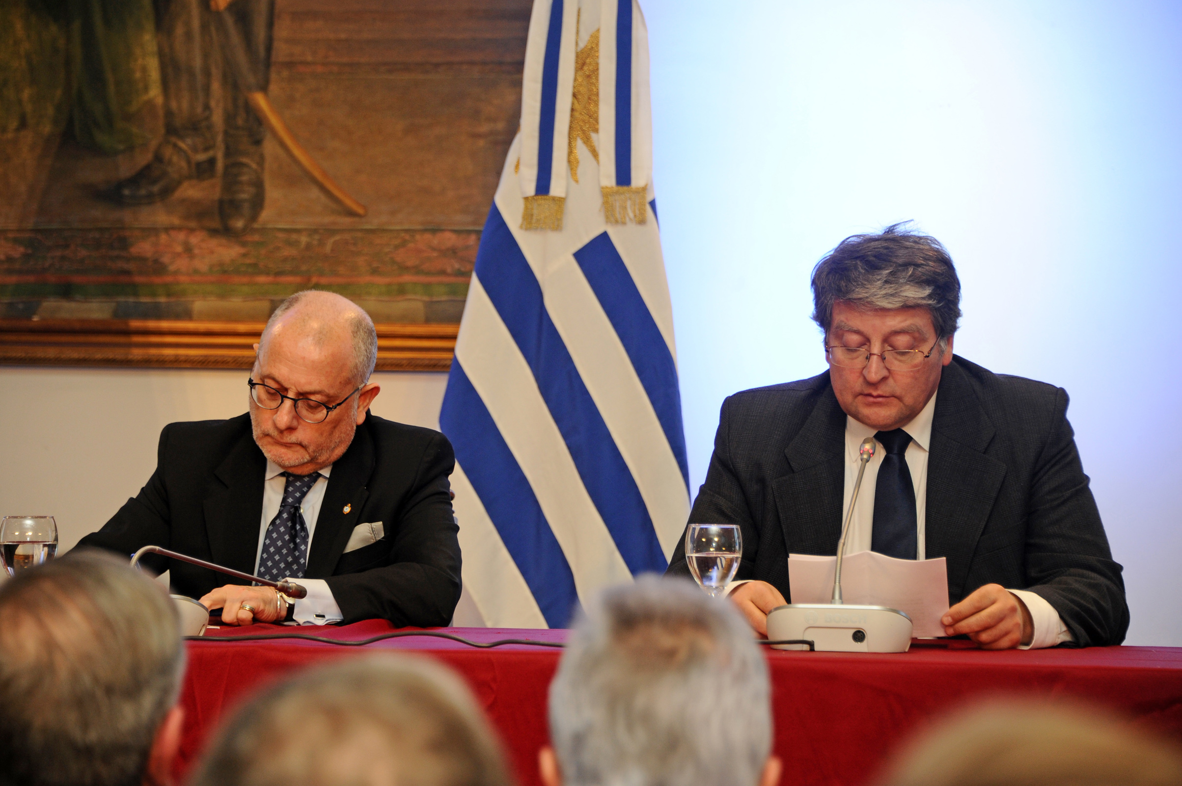Canciller de Argentina, Jorge Faurie, y Felipe Michellini
