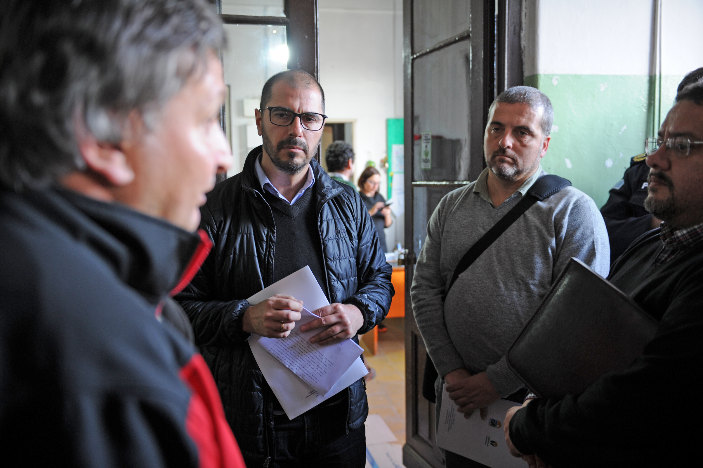 Juan Andrés Roballo durante la recorrida en Durazno