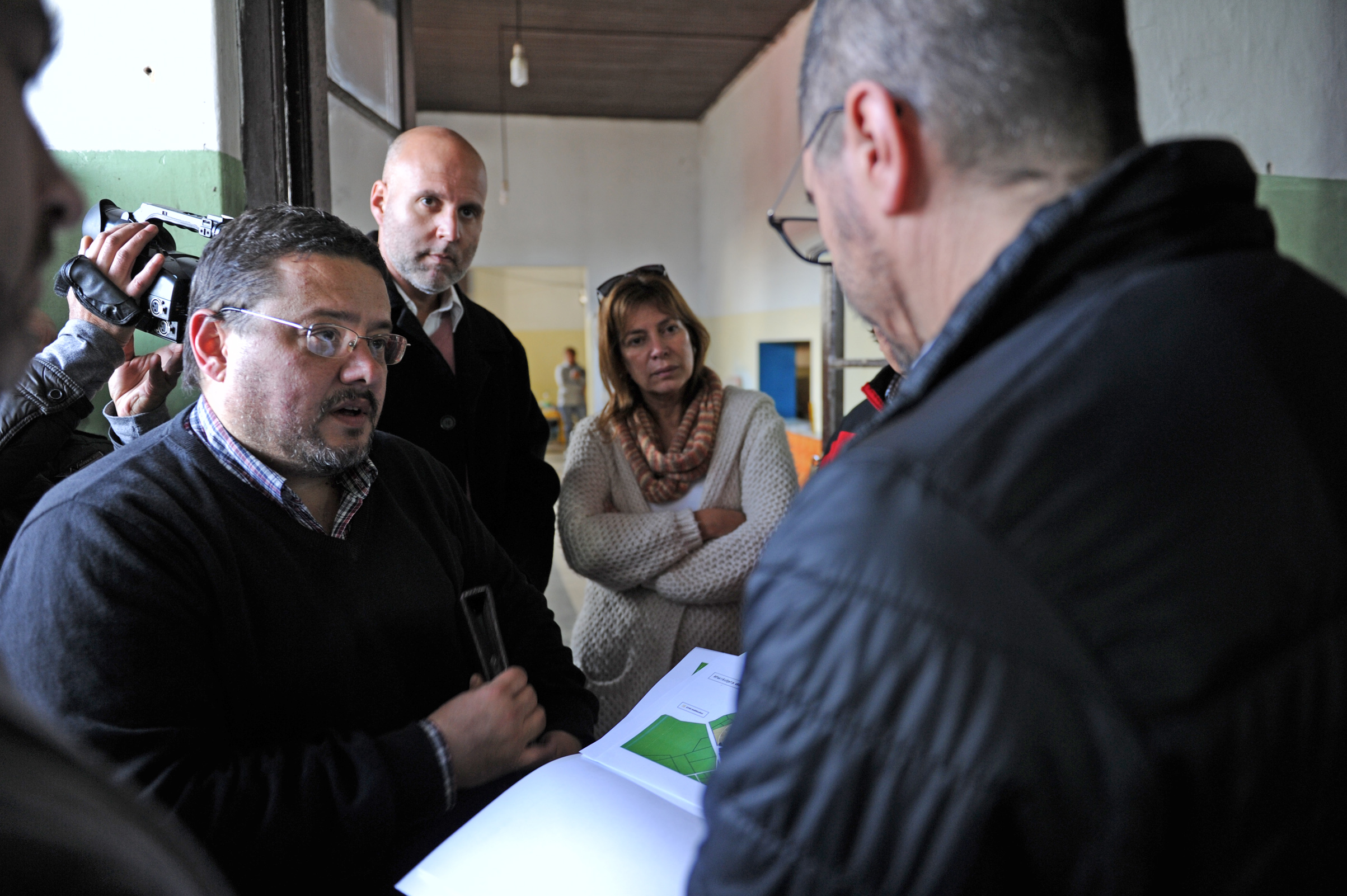 Juan Andrés Roballo durante la recorrida en Durazno