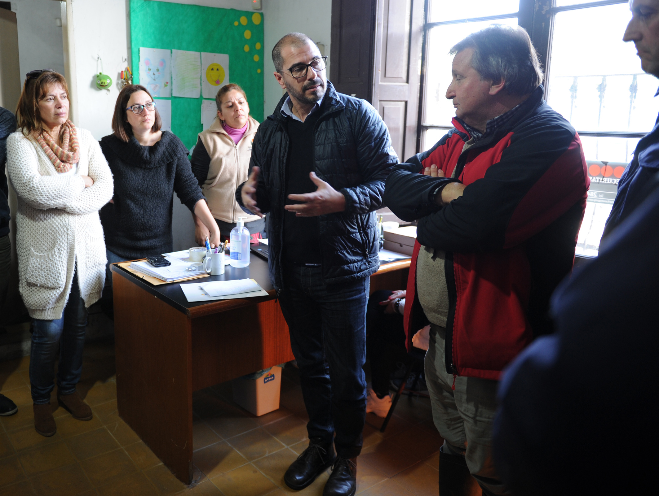 Juan Andrés Roballo durante la recorrida en Durazno
