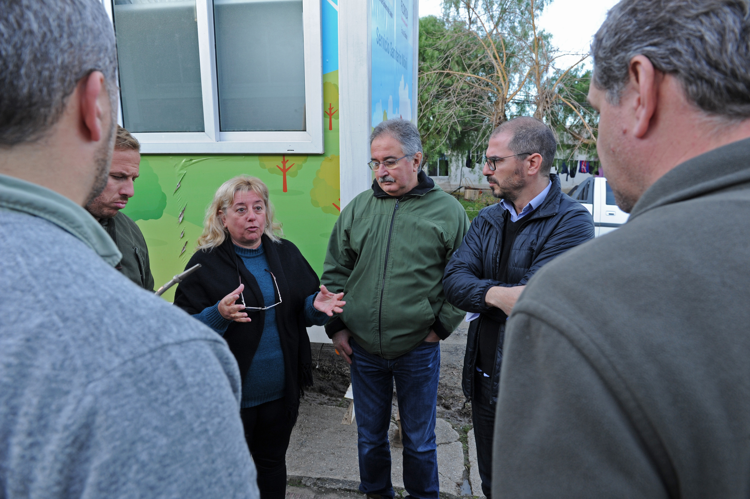 Juan Andrés Roballo durante la recorrida en Durazno