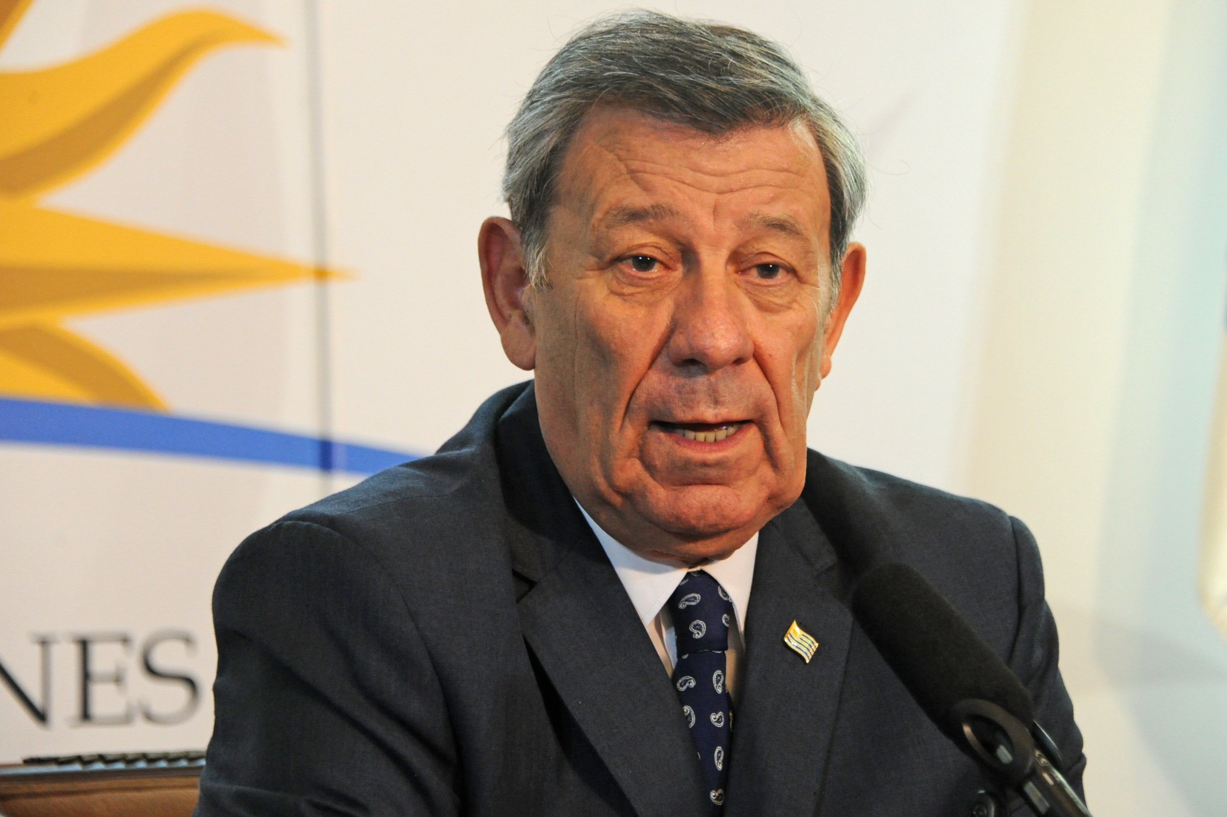 Canciller, Rodolfo Nin Novoa, haciendo uso de la palabra