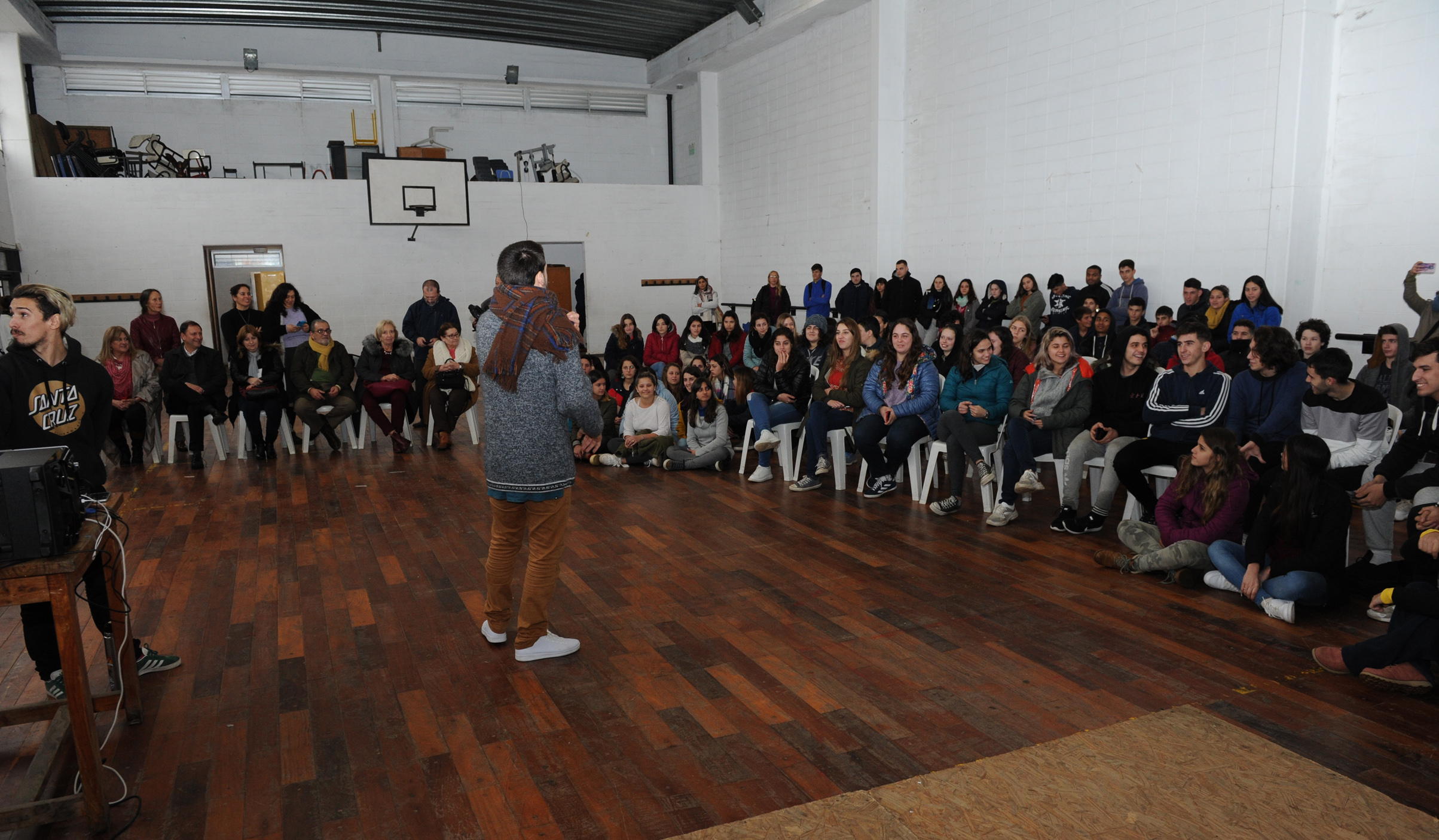 Recorrida de autoridades de la educación por centros de Maldonado
