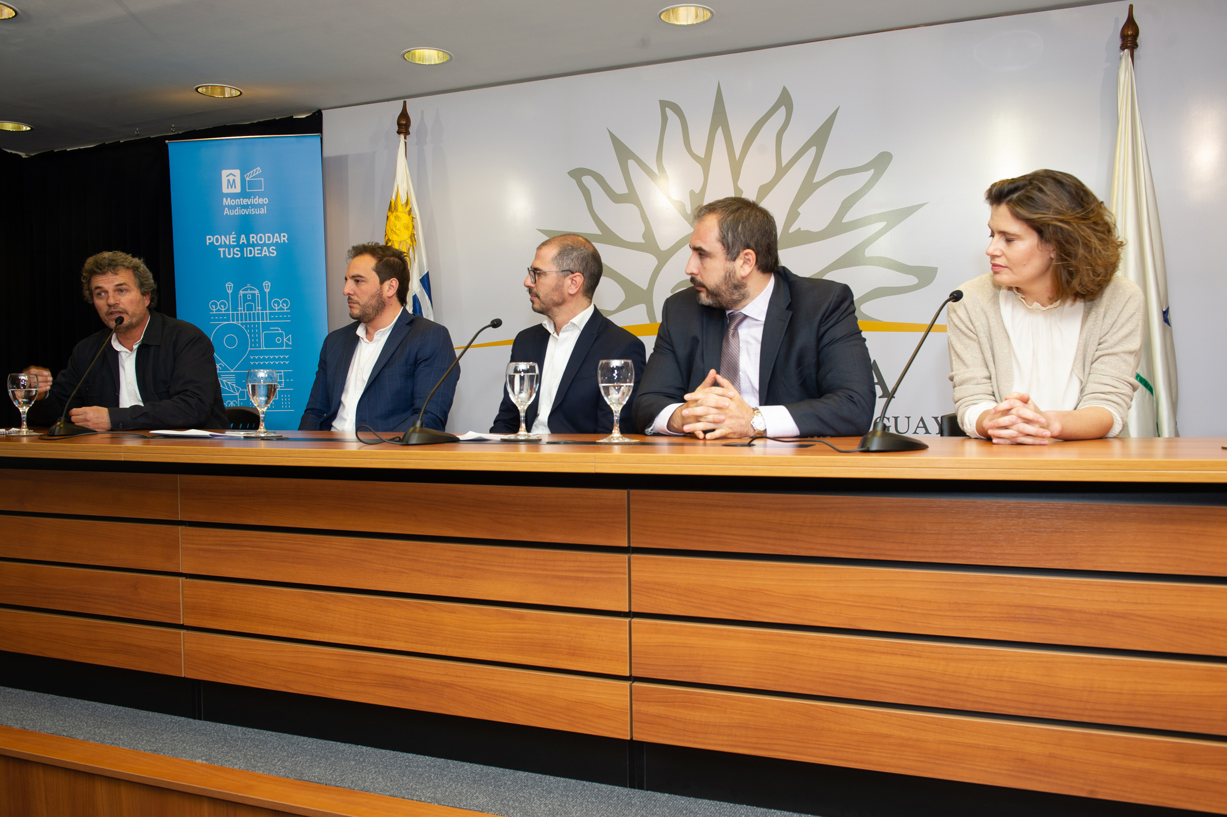 Responsable de la Dirección del Cine y Audiovisual Nacional, Martín Papich, dirigiéndose a los presentes