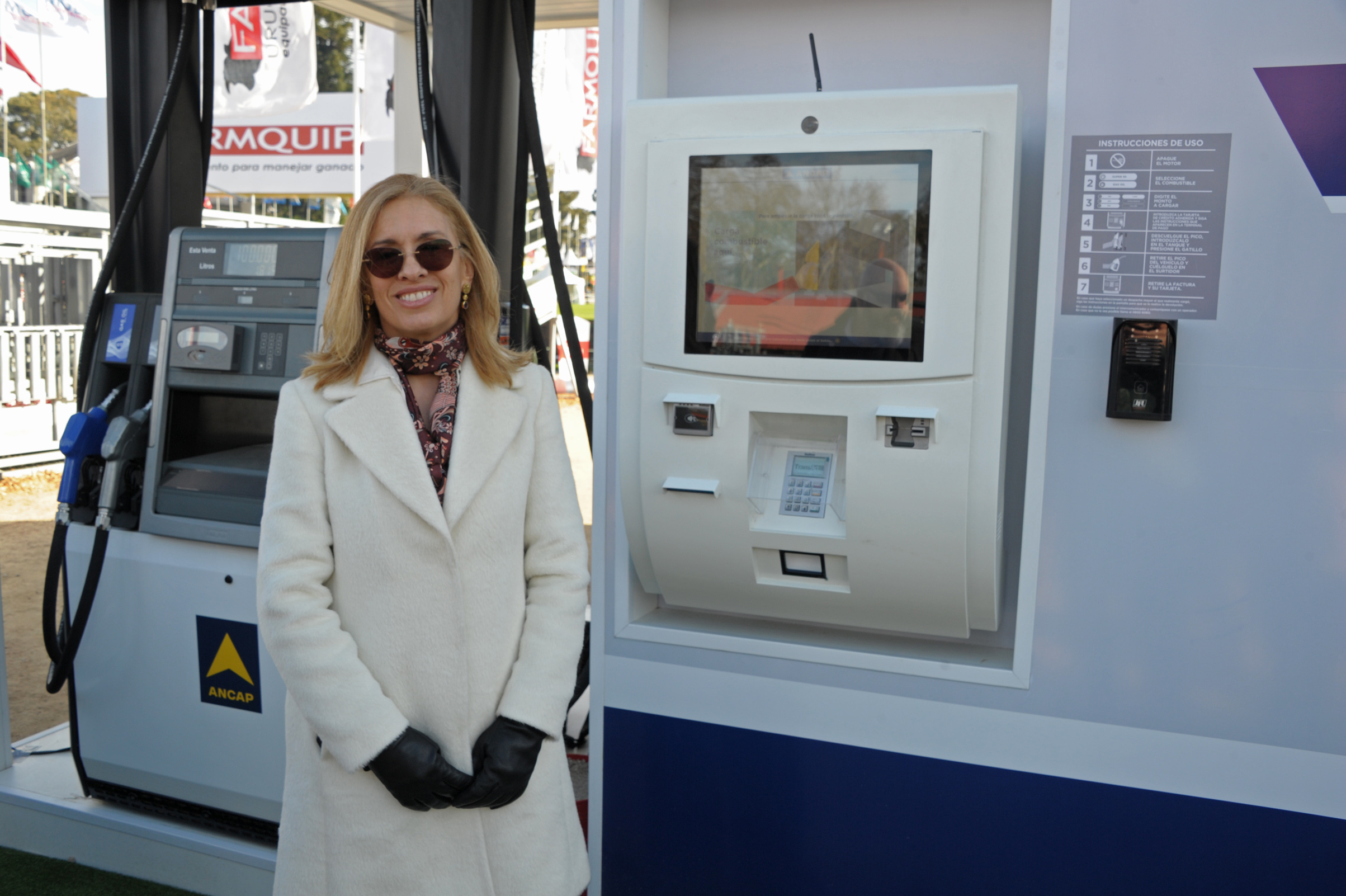 Presidenta de ANCAP, Marta Jara, en presentación de la nueva estación remota