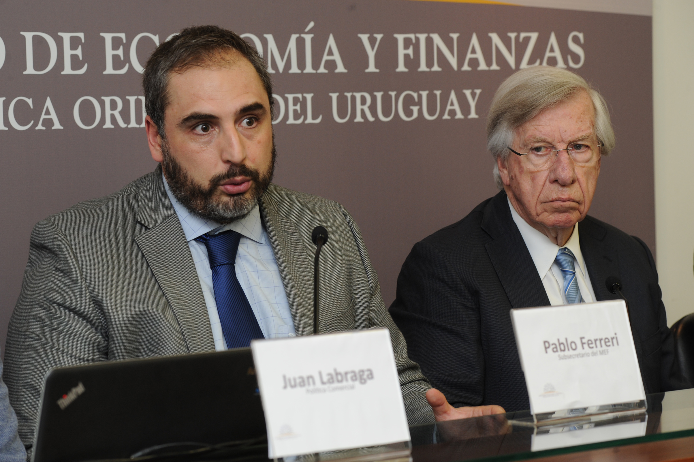 Subsecretario del Ministerio de Economía y Finanzas, Pablo Ferreri, haciendo uso de la palabra