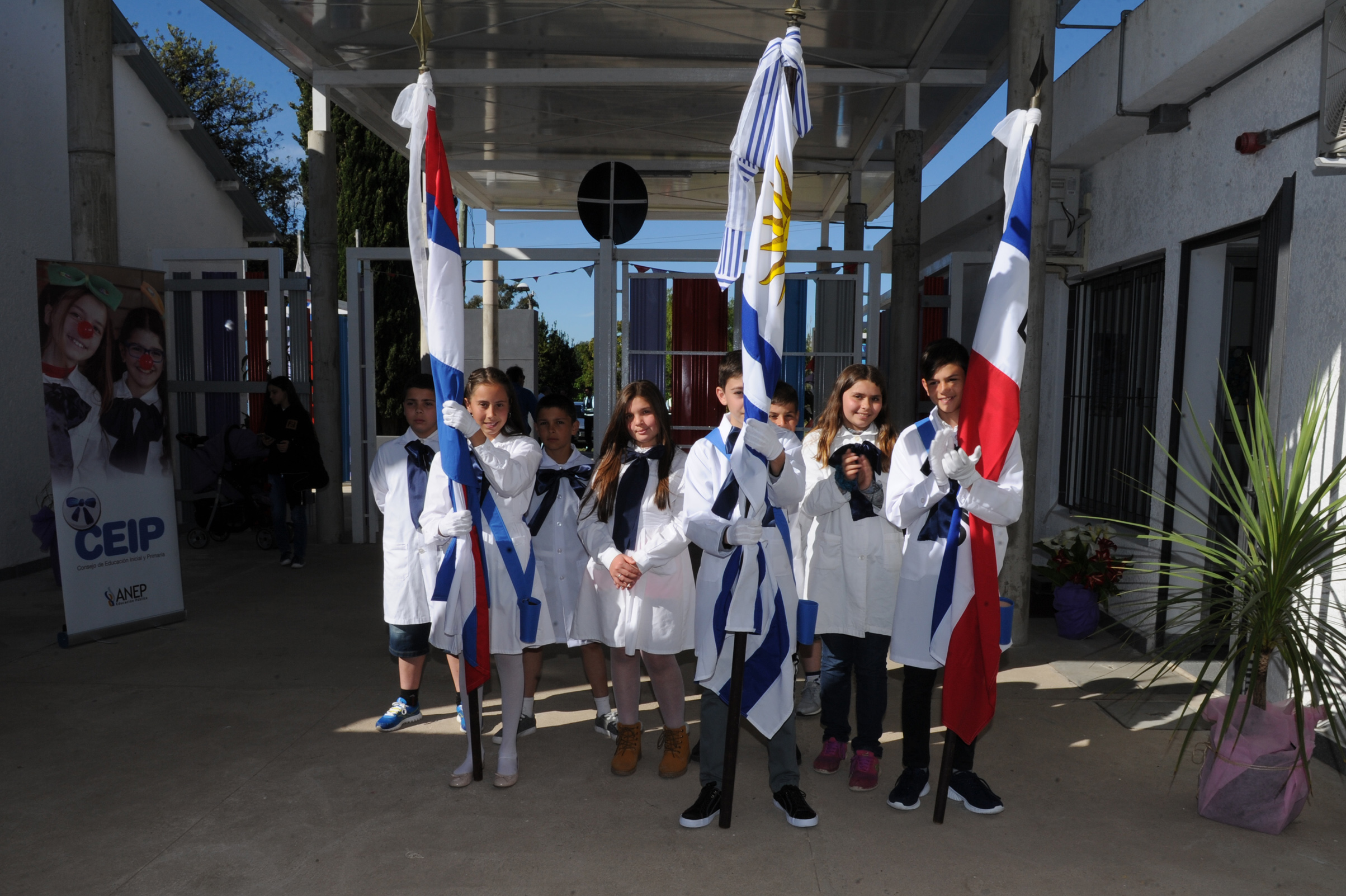 Inauguración de nueva escuela de tiempo completo n.° 17, de Gregorio Aznárez, en Maldonado