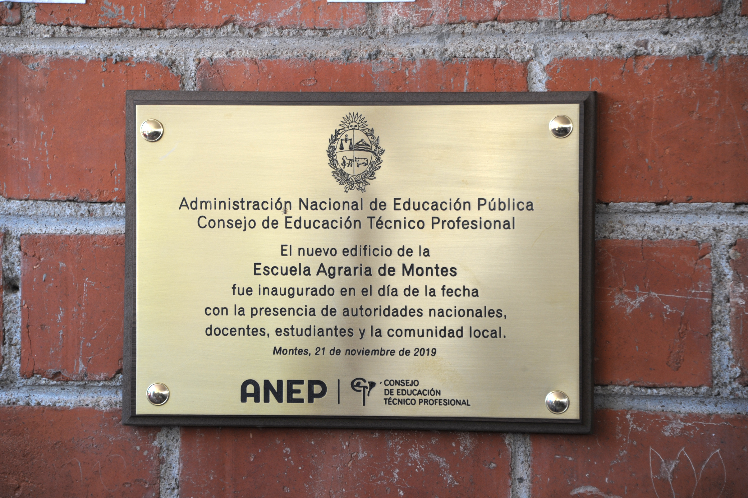 Inauguración de Escuela Agraria de Montes, Canelones