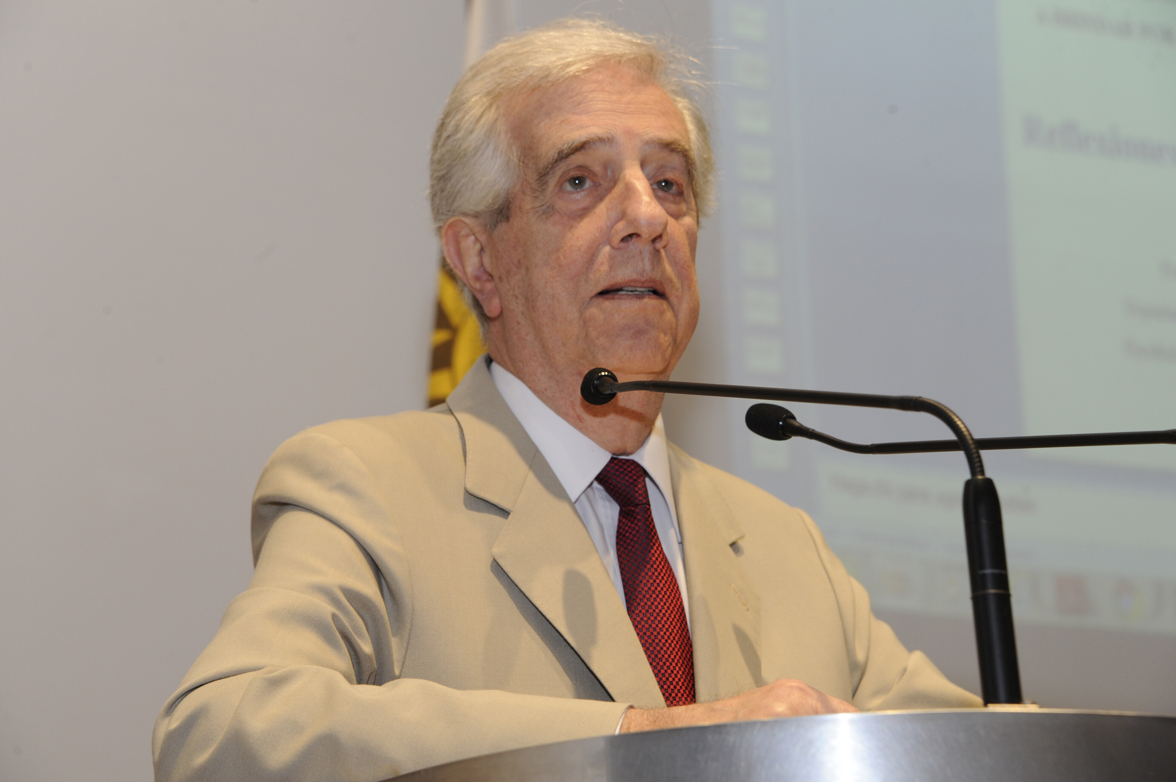 Presidente Tabaré Vázquez haciendo uso de la palabra