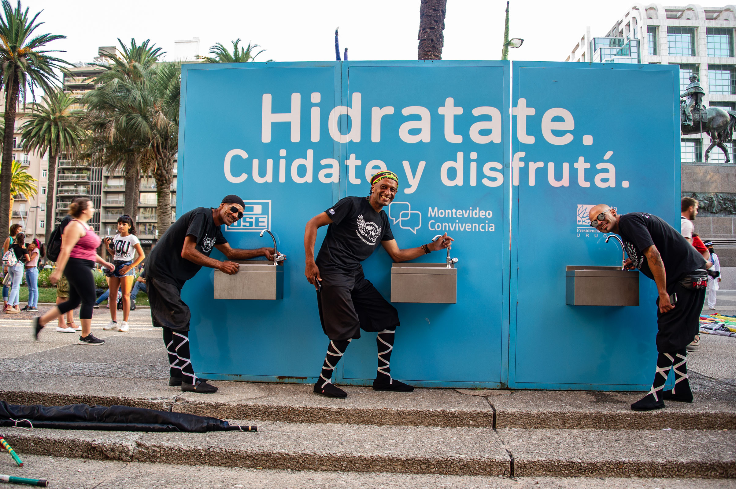 Puesto de hidratación de la Junta Nacional de Drogas