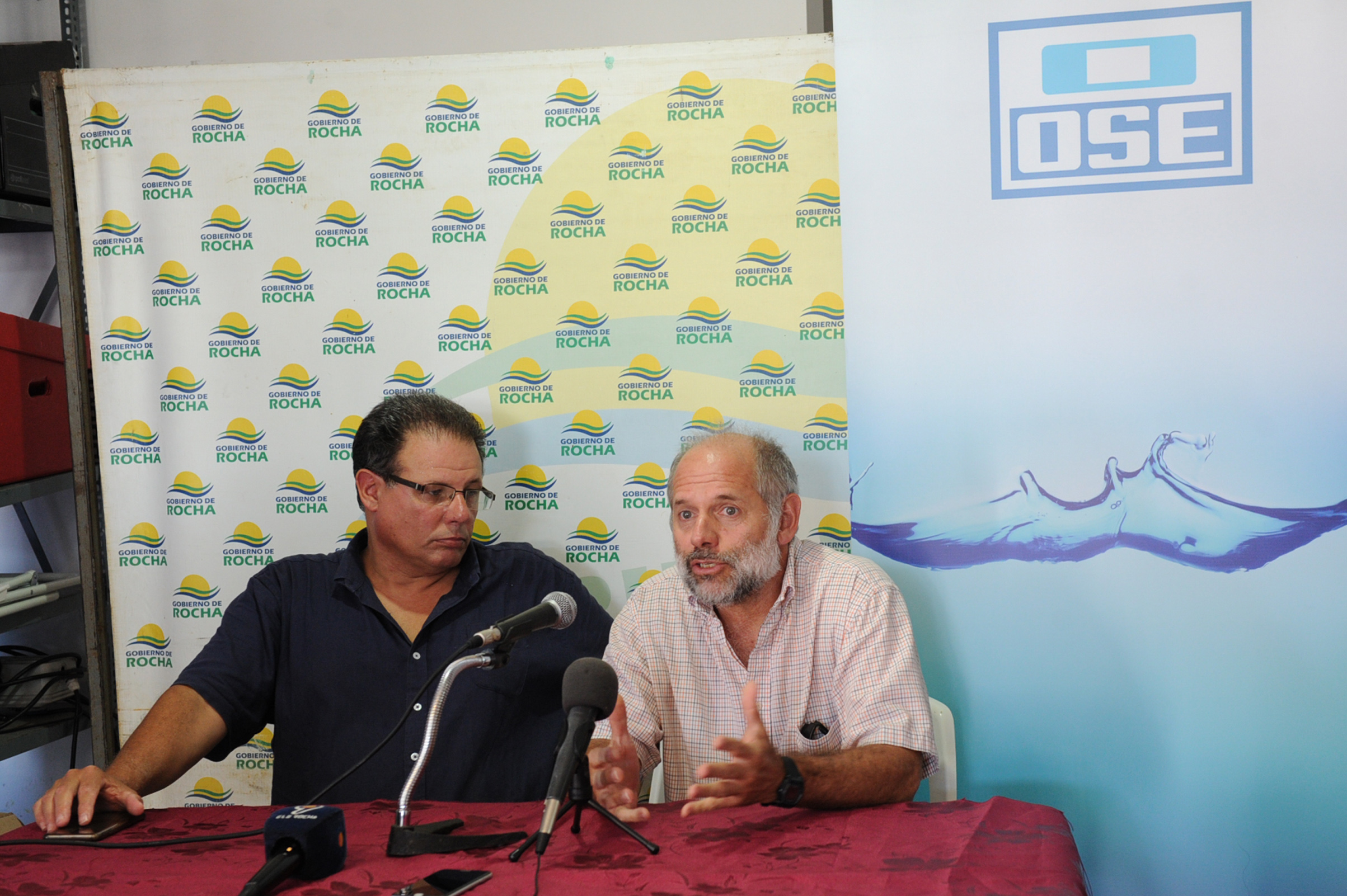 Autoridades en el marco de las actividades de OSE en el departamento de Rocha